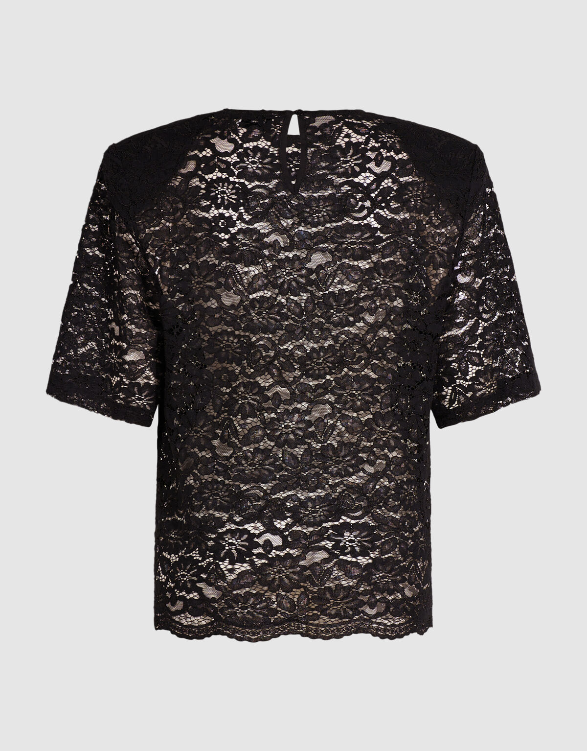 Lace Shoulder Top Zwart SHOEBY WOMEN