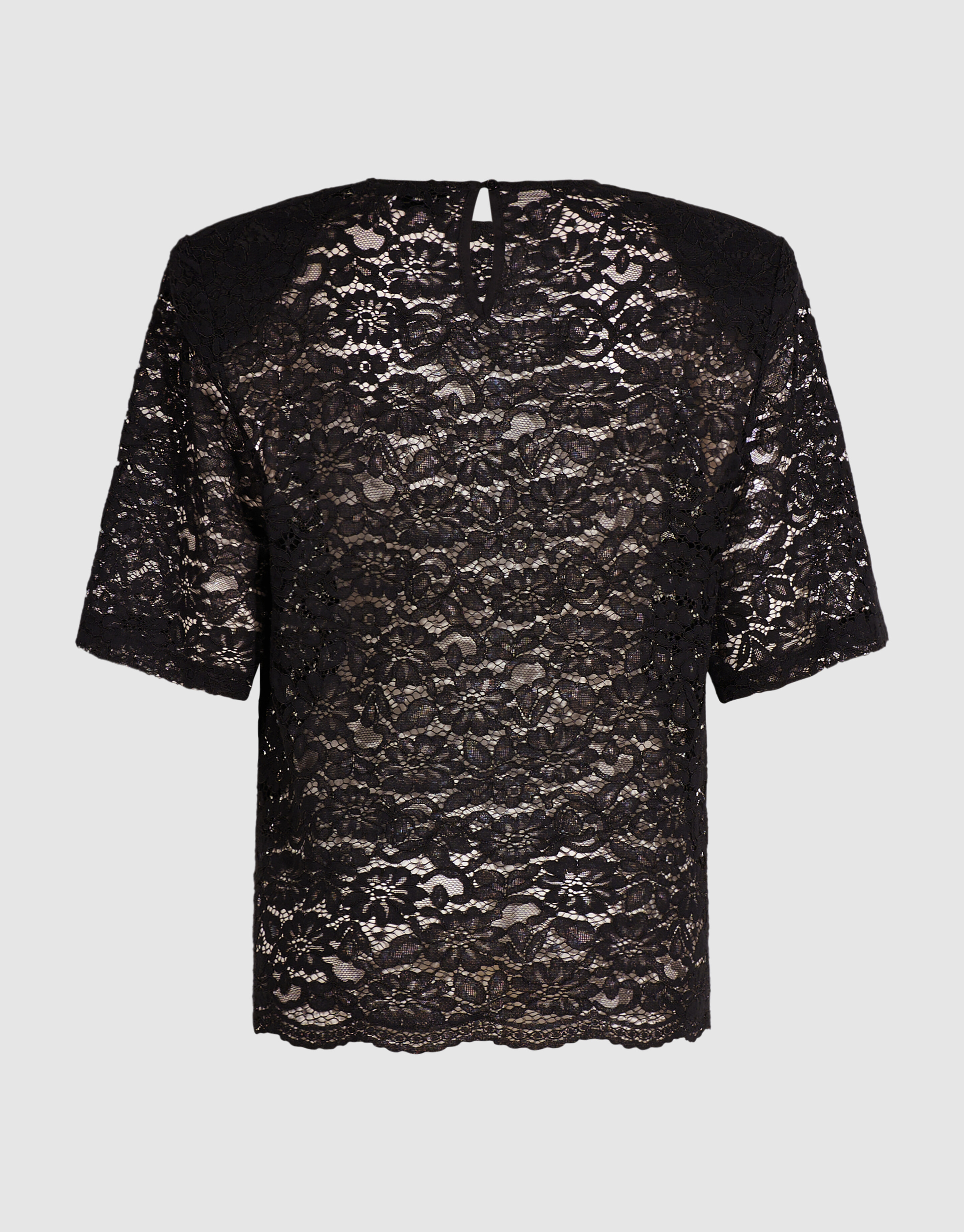 Lace Shoulder Top Zwart SHOEBY WOMEN