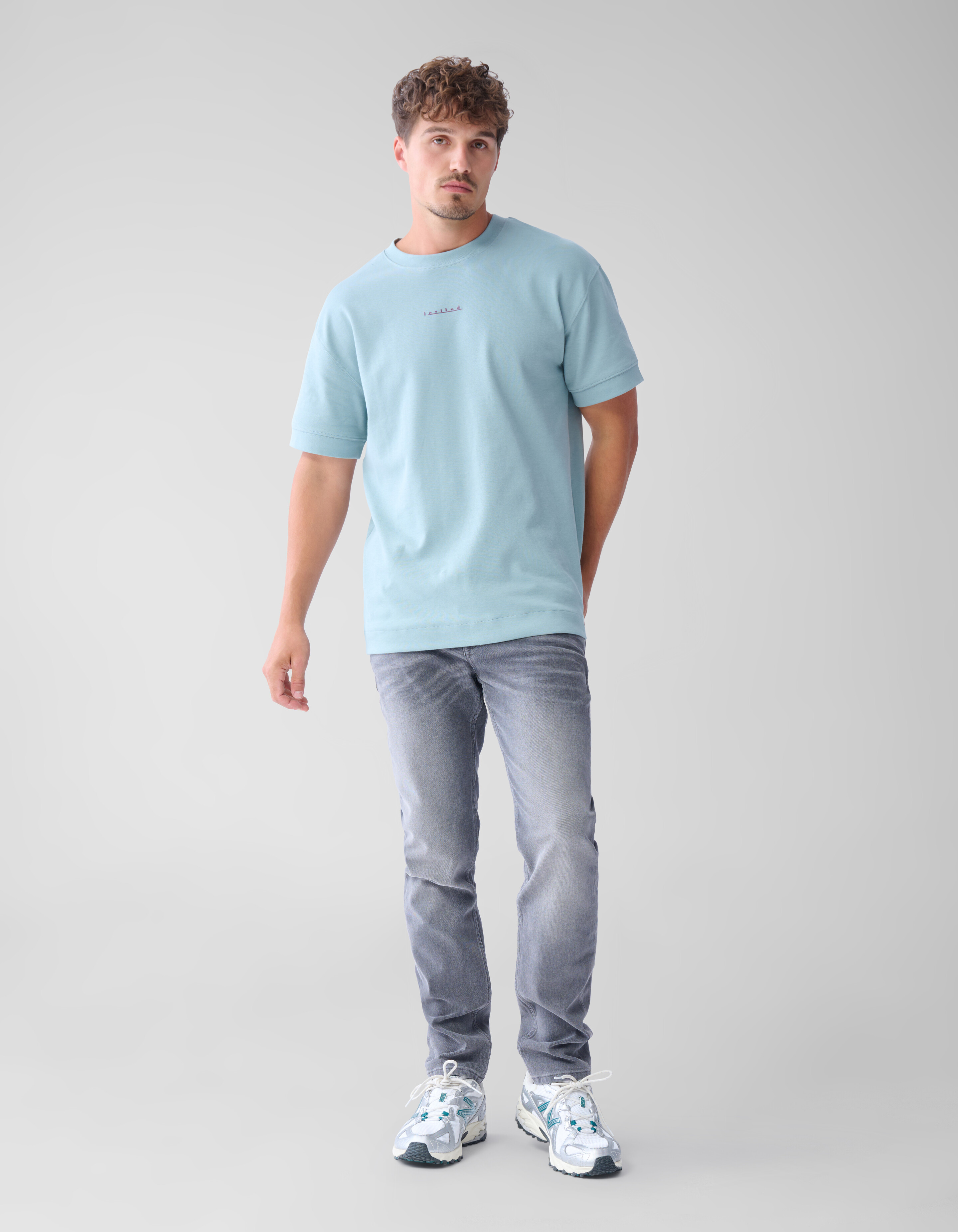 Slim Fit Jeans Washed Grey L32 SHOEBY MEN