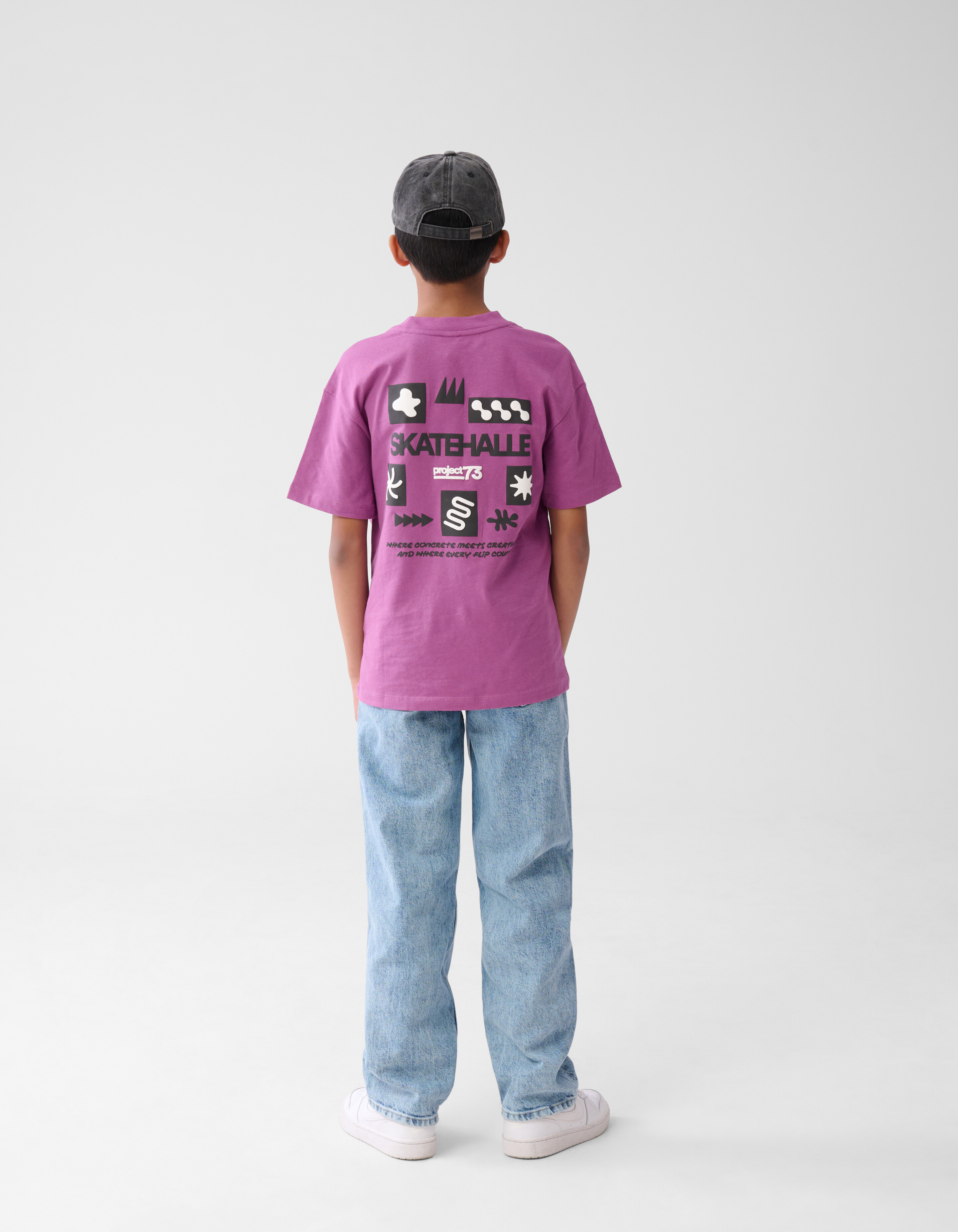 Artwork T-shirt Paars SHOEBY BOYS