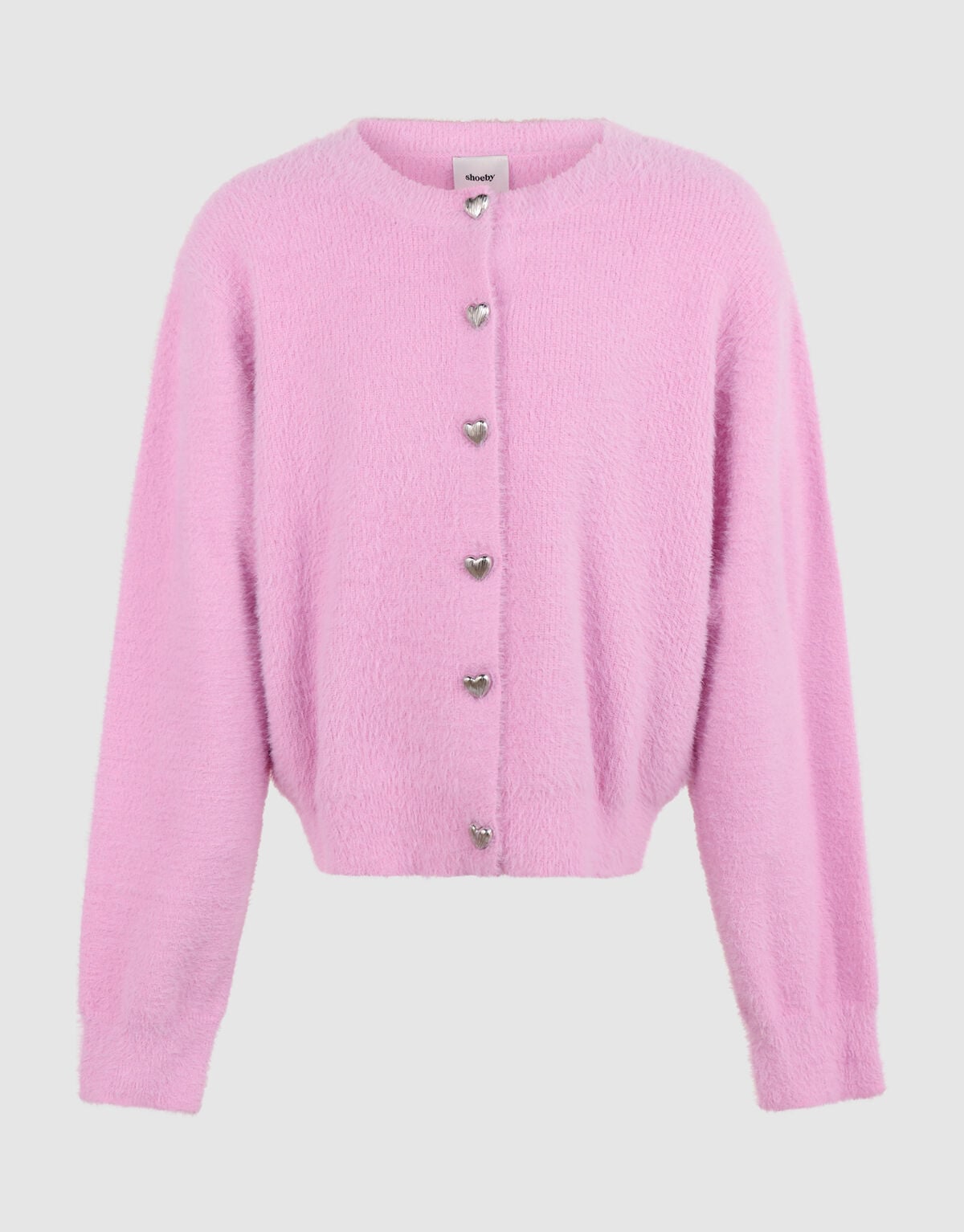 Fluffy Button Vest Roze SHOEBY GIRLS