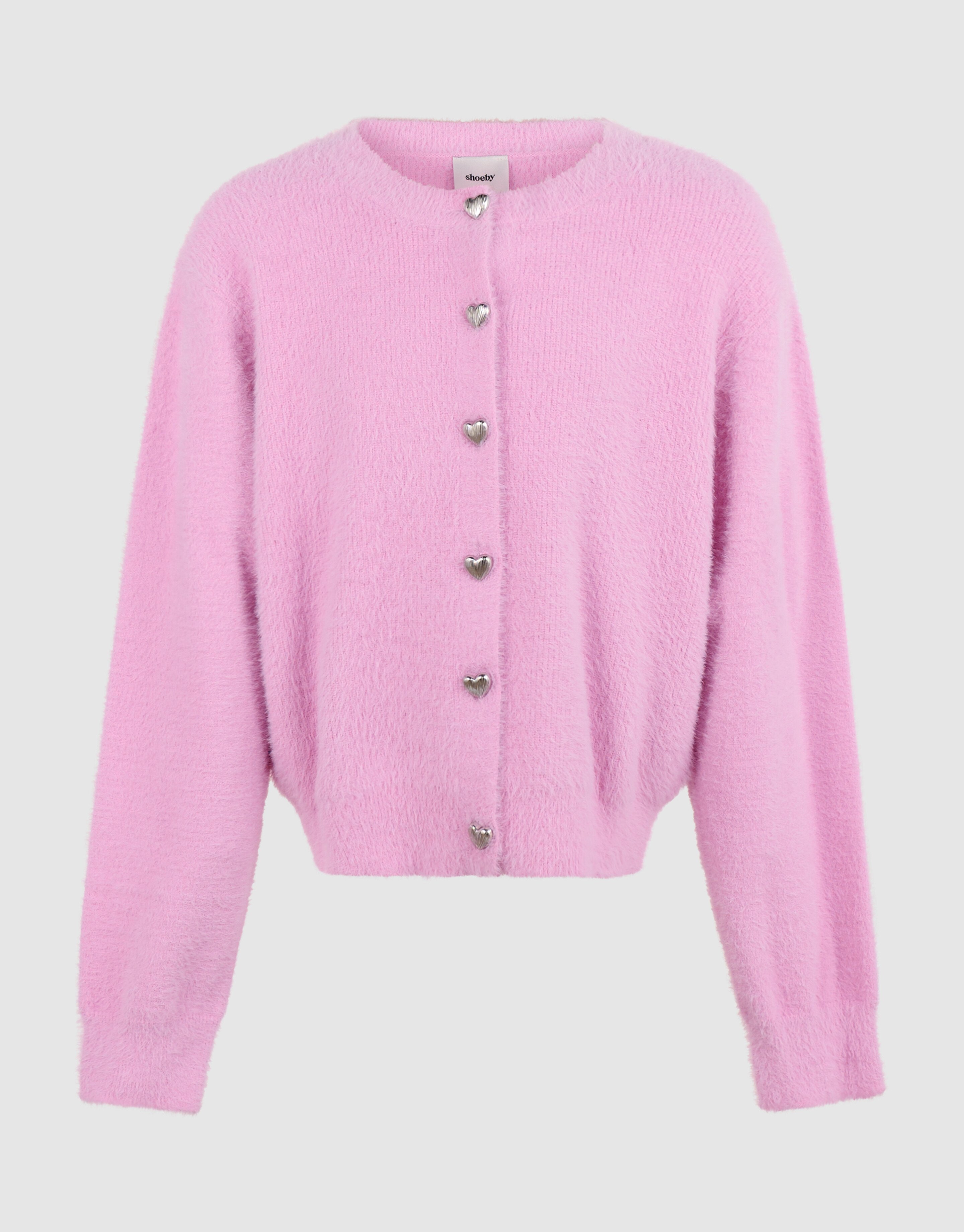 Fluffy Button Vest Roze SHOEBY GIRLS