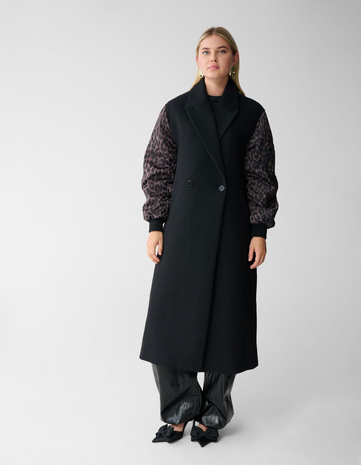 Jacquard Combi Bomber Jas Zwart SHOEBY WOMEN