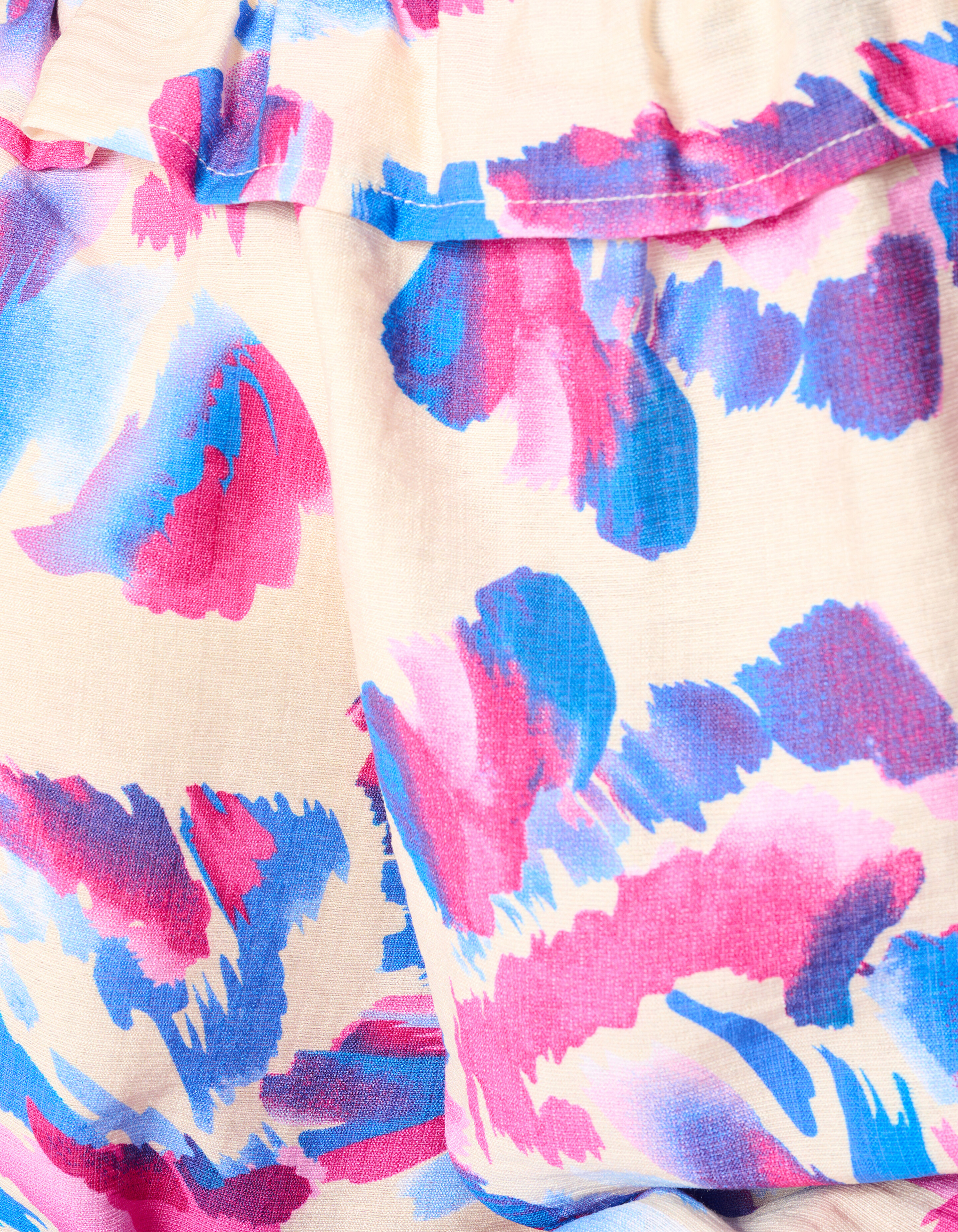 Printed Off Shoulder Top Gebroken Wit SHOEBY WOMEN
