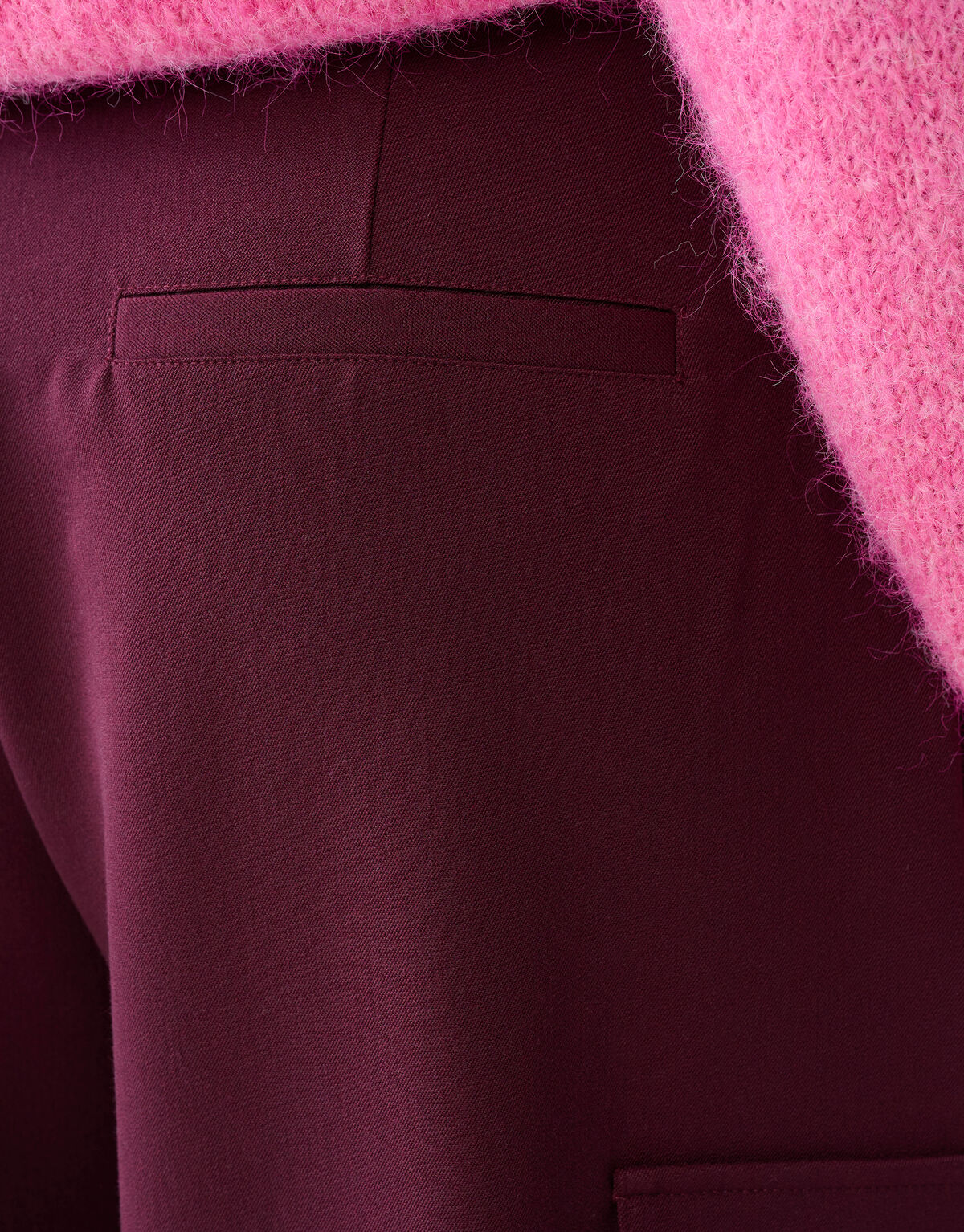 Cargo Wide Leg Broek Bordeaux SHOEBY WOMEN