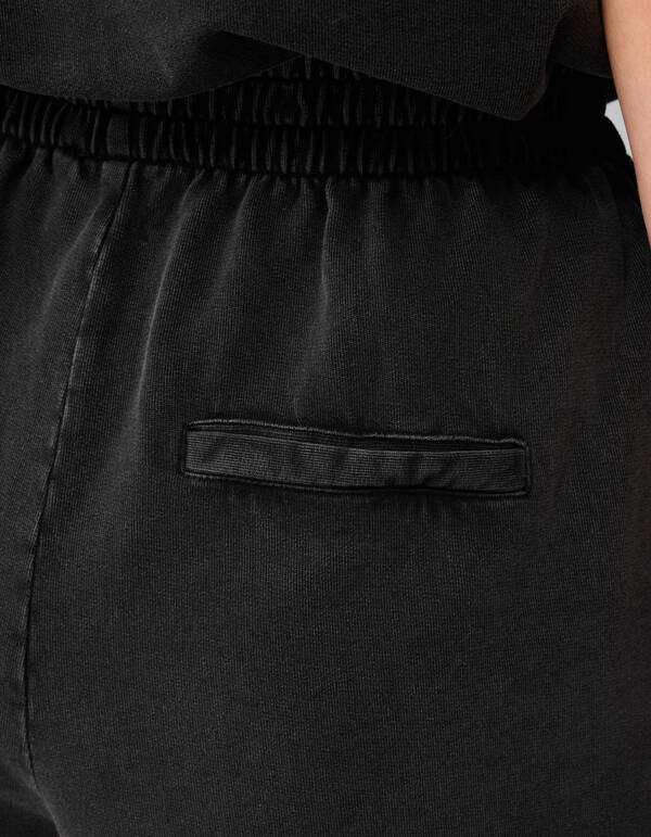 Washed Sweat Short Donkergrijs SHOEBY WOMEN