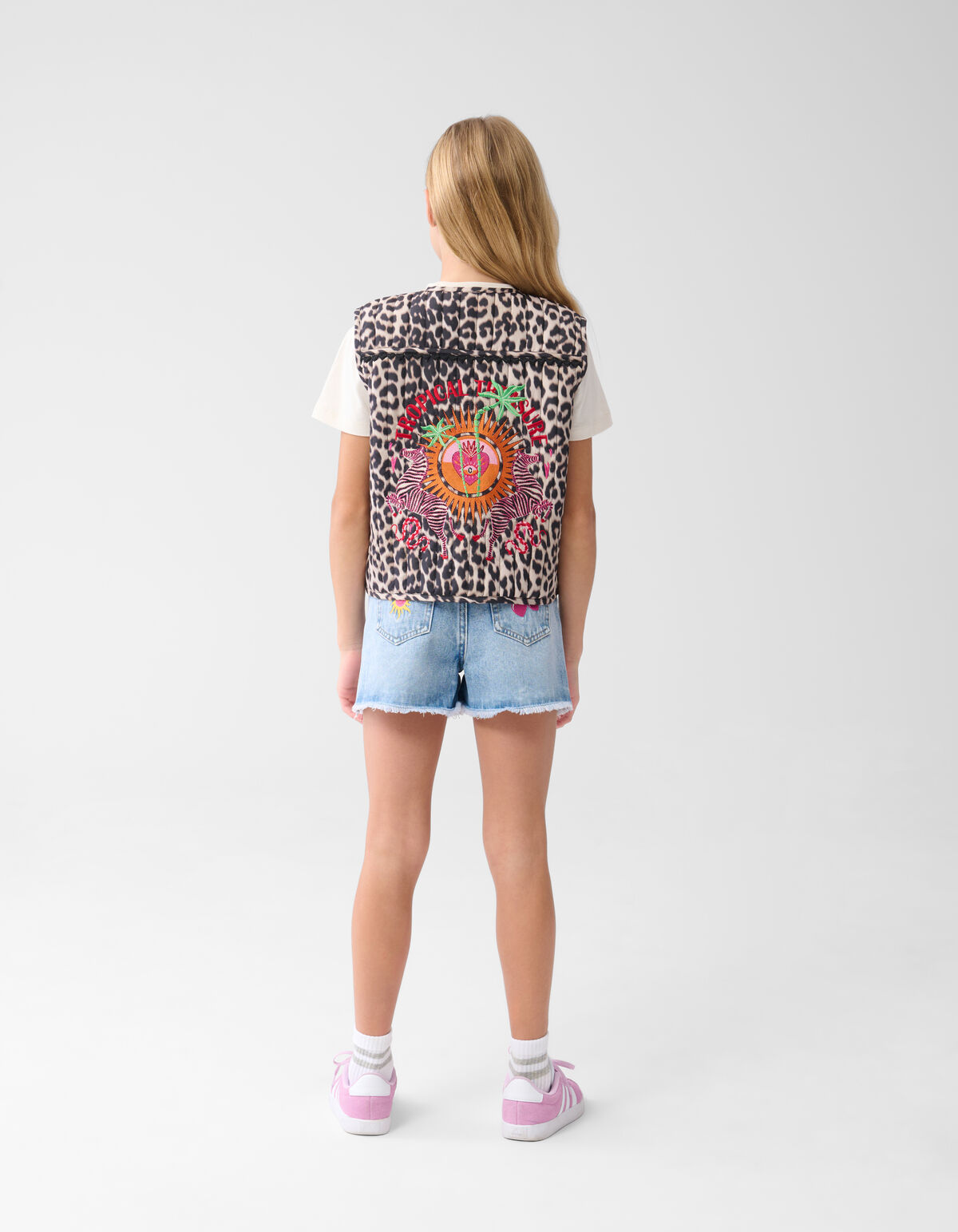 Leopard Printed Gilet Bruin SHOEBY GIRLS