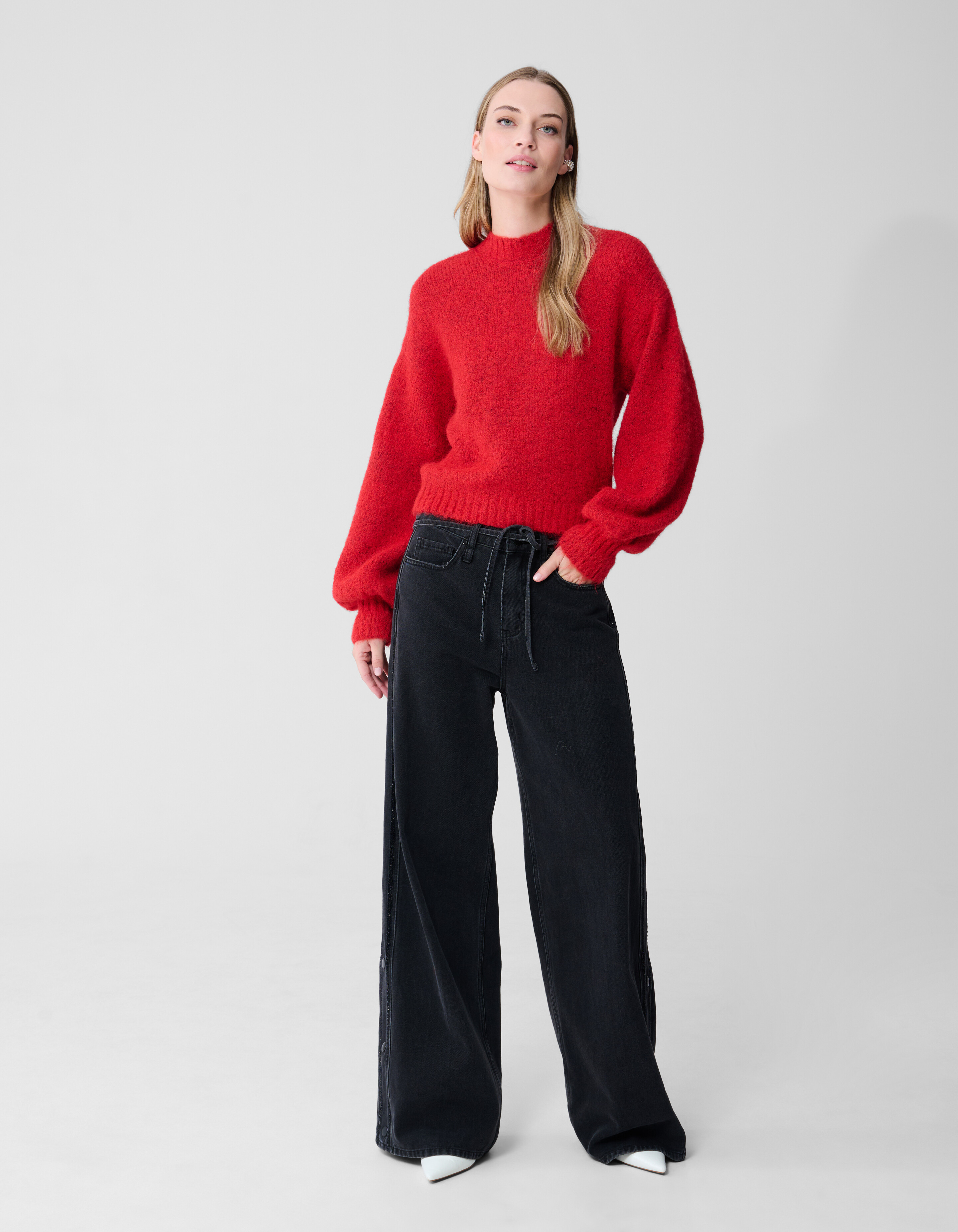 Tape Straight Fit Denim Zwart SHOEBY WOMEN