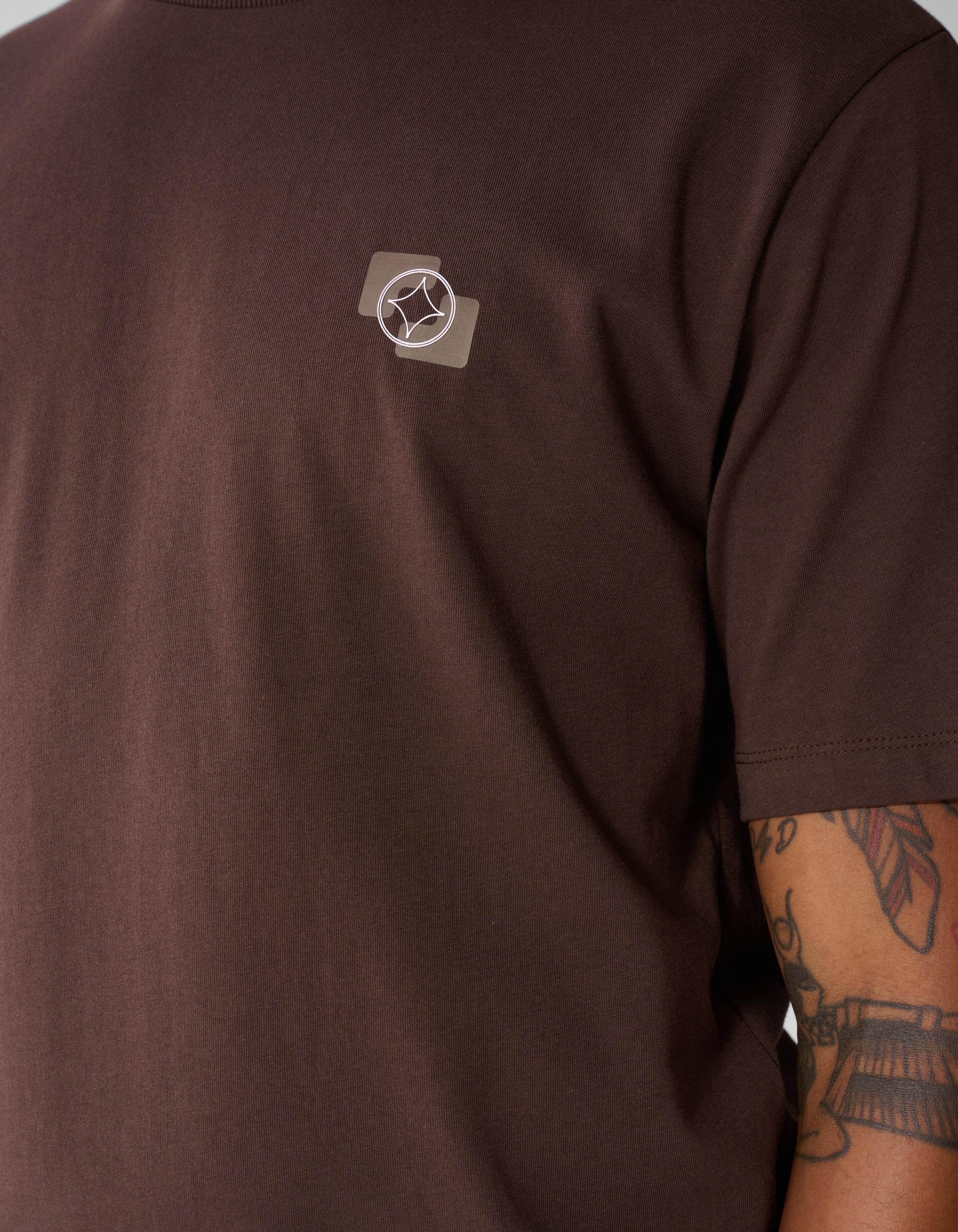 Artwork T-shirt Donkerbruin SHOEBY MEN