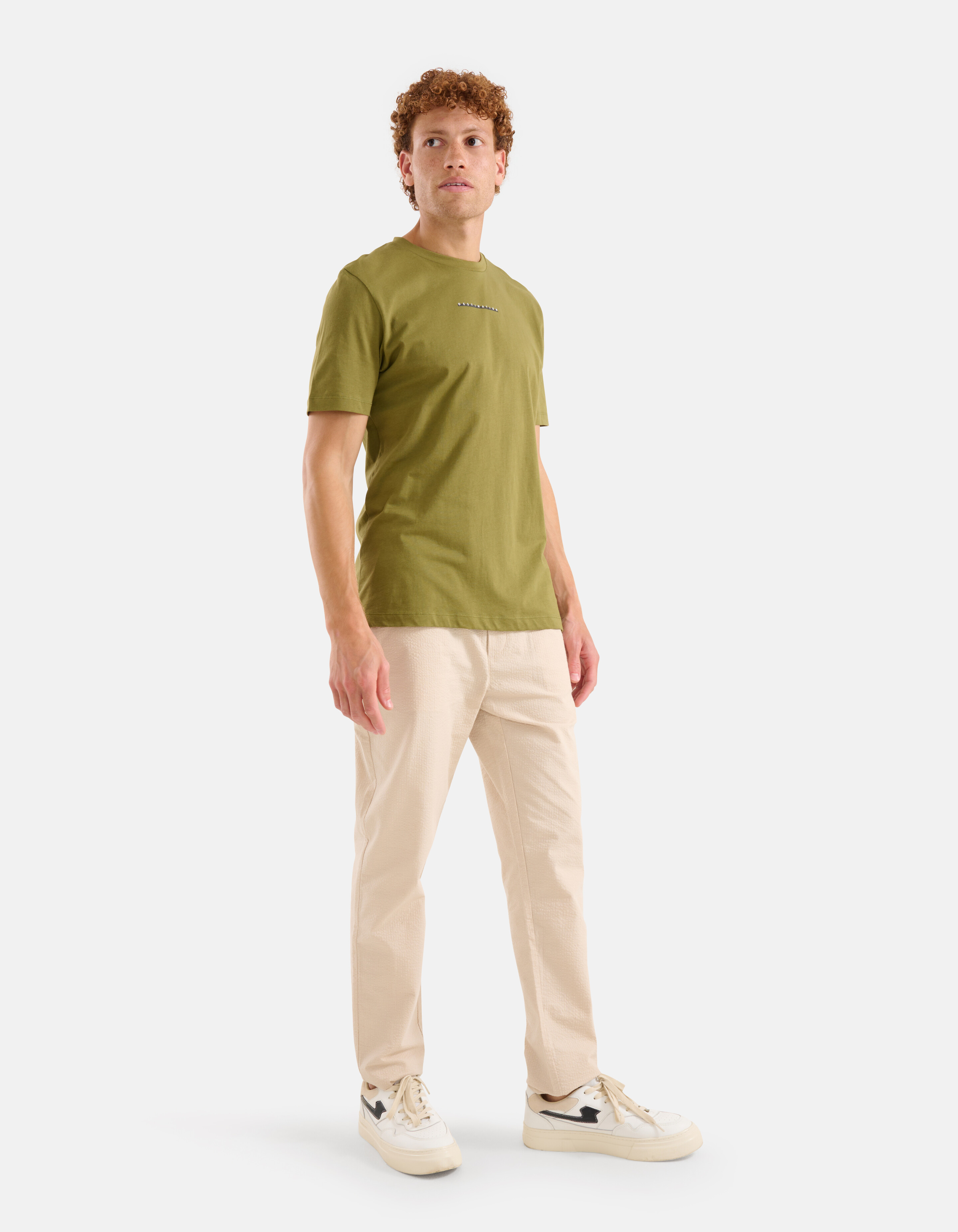 Seersucker Broek Beige SHOEBY MEN