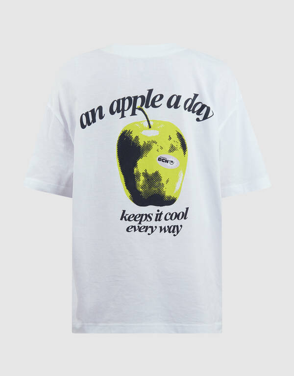 Apple Artwork T-shirt Wit SHOEBY BOYS