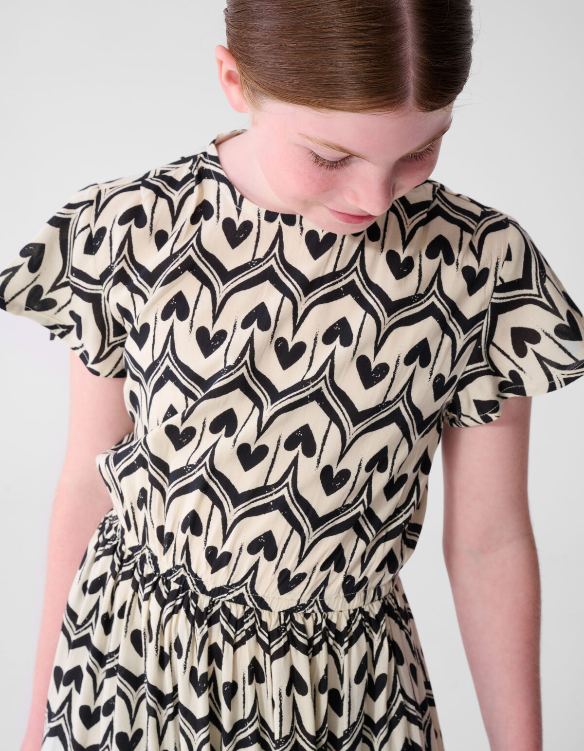 Heart Print Mini Jurk Zwart SHOEBY GIRLS