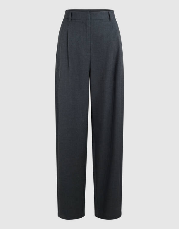 Loose Fit Pantalon Donkergrijs SHOEBY WOMEN