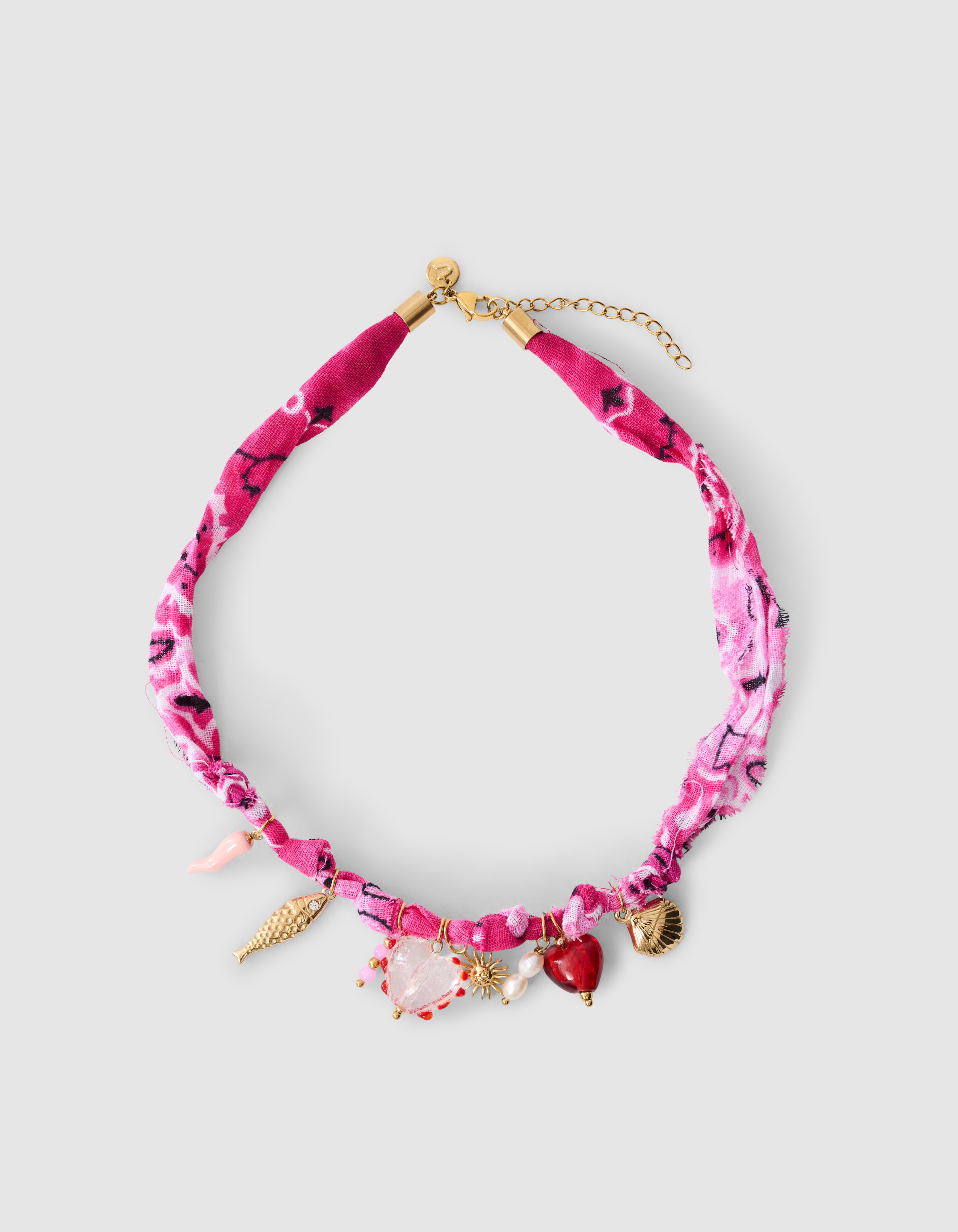 Bandana Charm Ketting Roze SHOEBY ACCESSOIRES