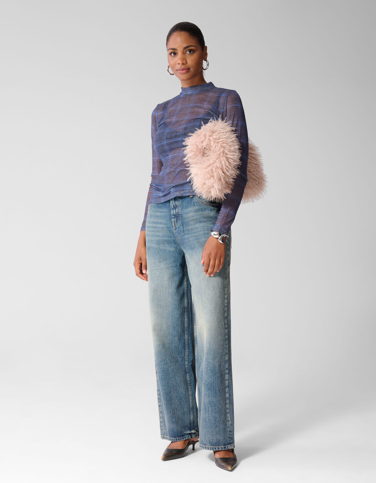 Mesh Top Blauw SHOEBY WOMEN
