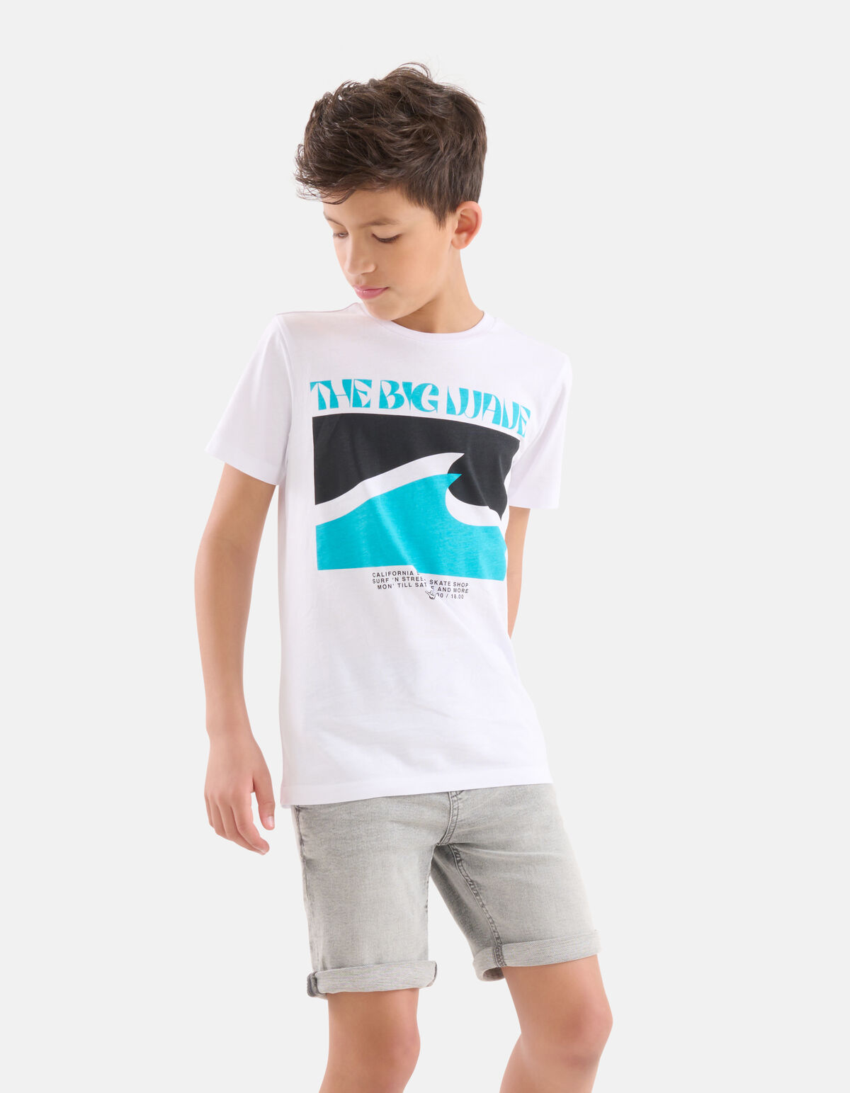 Print T-shirt Wit SHOEBY BOYS