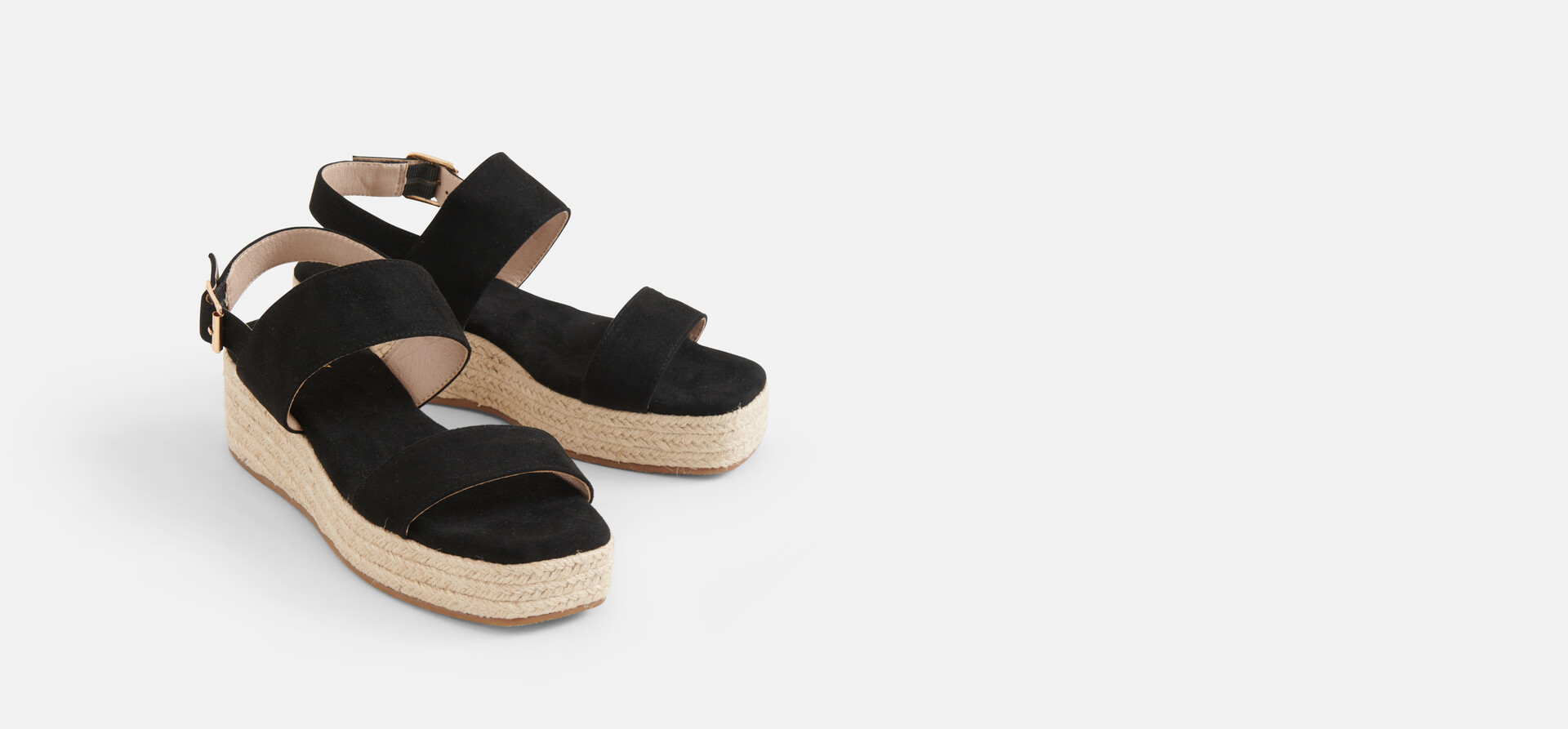 Espradilles Sleehak Zwart SHOEBY SHOES