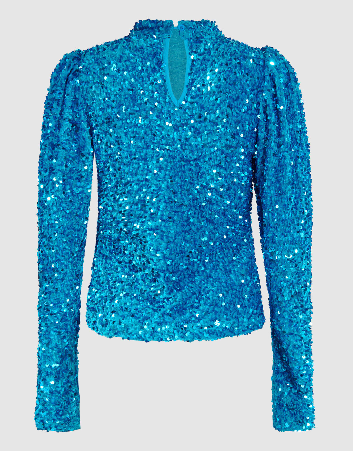 Velvet Pailletten Top Blauw SHOEBY WOMEN