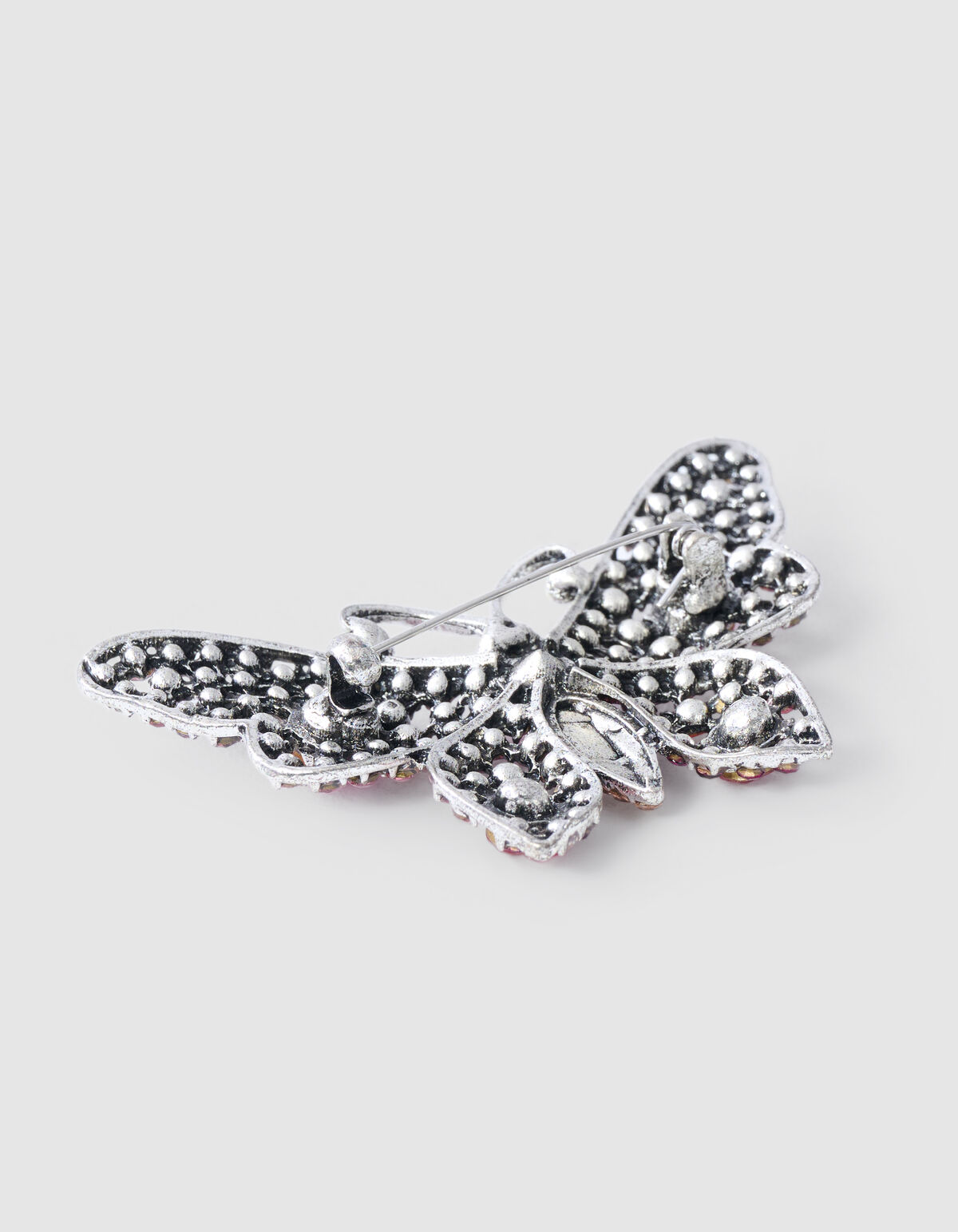 Strass Butterfly Broche Roze SHOEBY ACCESSOIRES