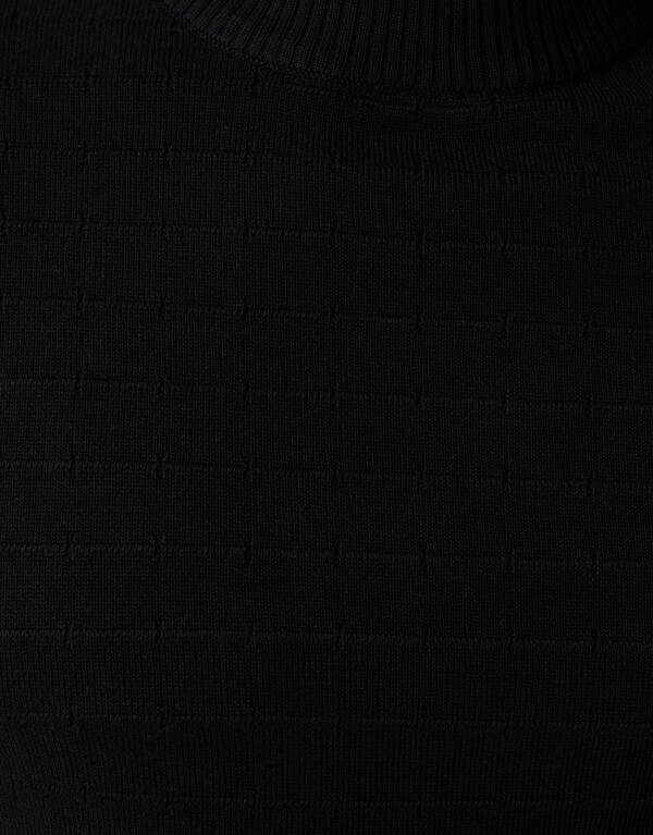 Structuur Gebreide Trui Zwart SHOEBY MEN