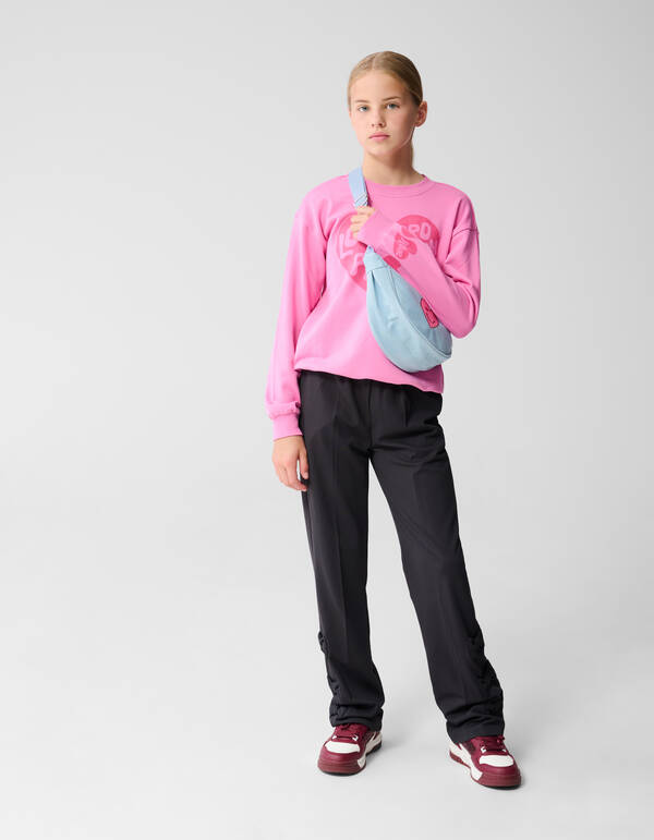 Love Artwork Sweater Roze SHOEBY GIRLS