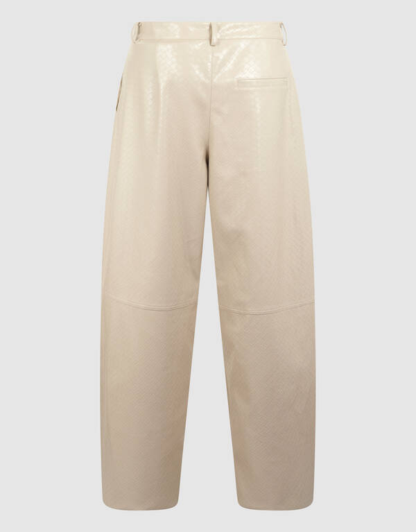 Braided Barrel Fit Broek Gebroken Wit SHOEBY WOMEN