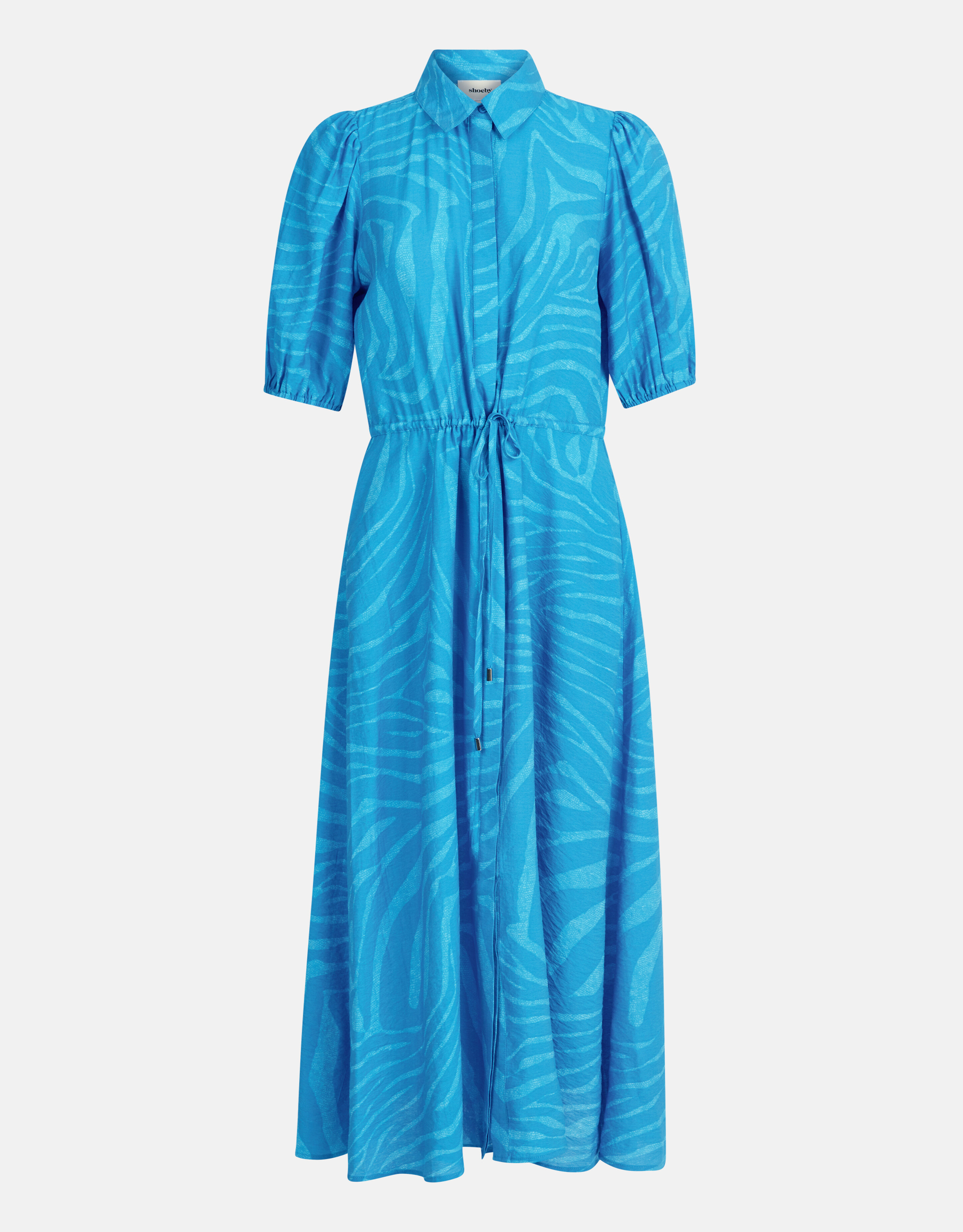 Zebra Print Maxi Jurk Blauw SHOEBY WOMEN