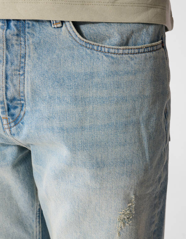 Destroy Relaxed Fit Jeans Bleached L32 SHOEBY MEN
