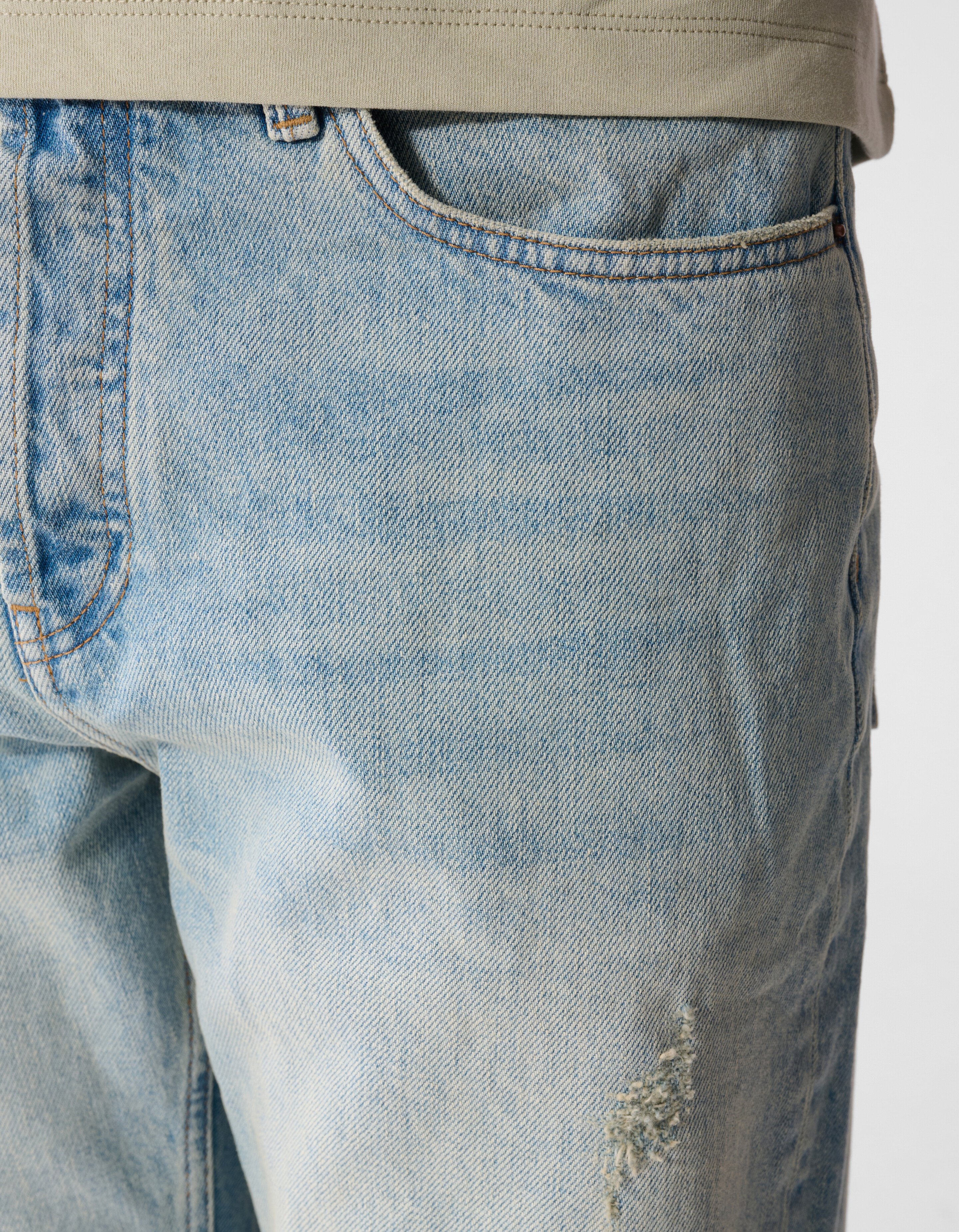 Destroy Relaxed Fit Jeans Bleached L32 SHOEBY MEN