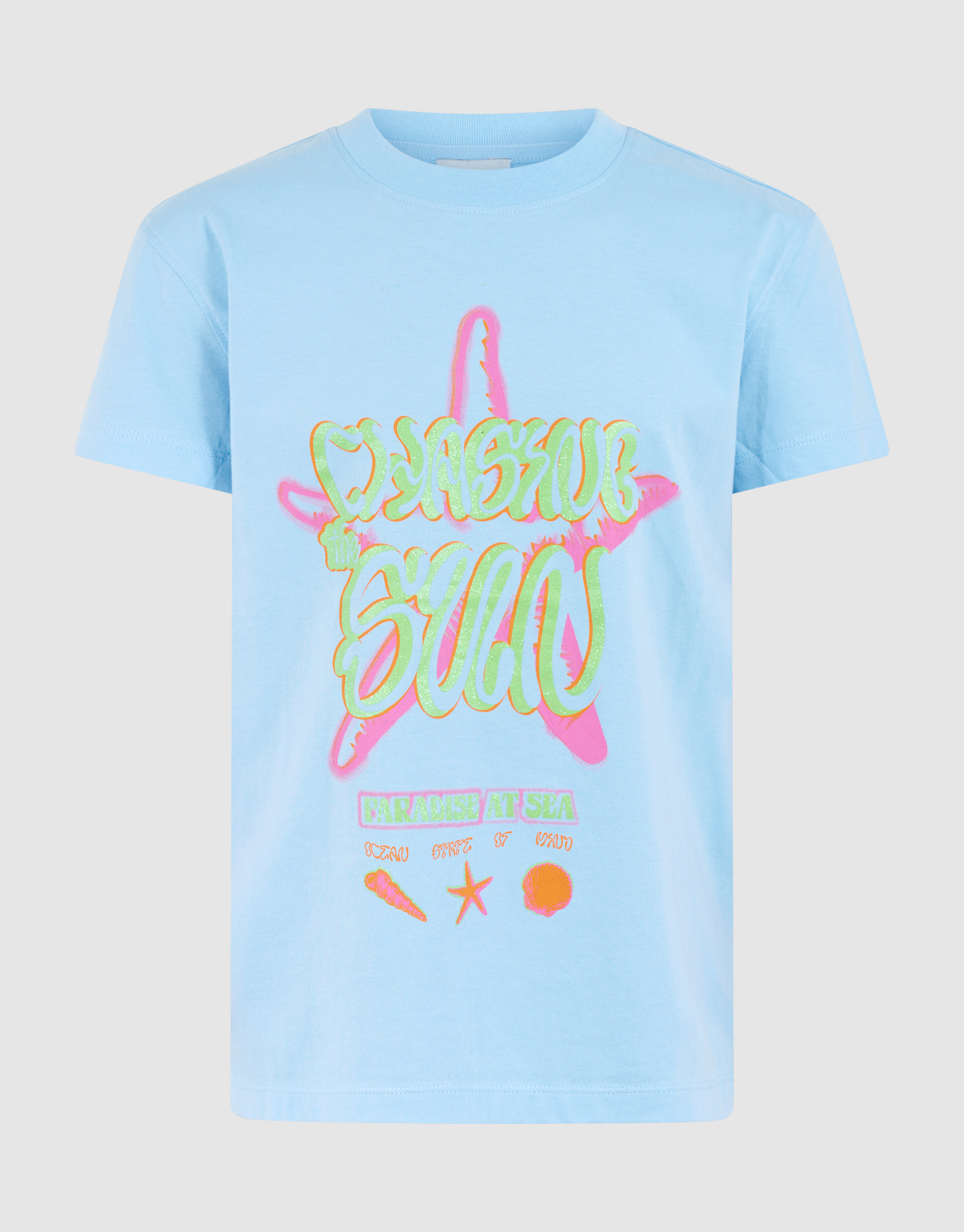 Chasing Sun Artwork T-shirt Blauw SHOEBY GIRLS