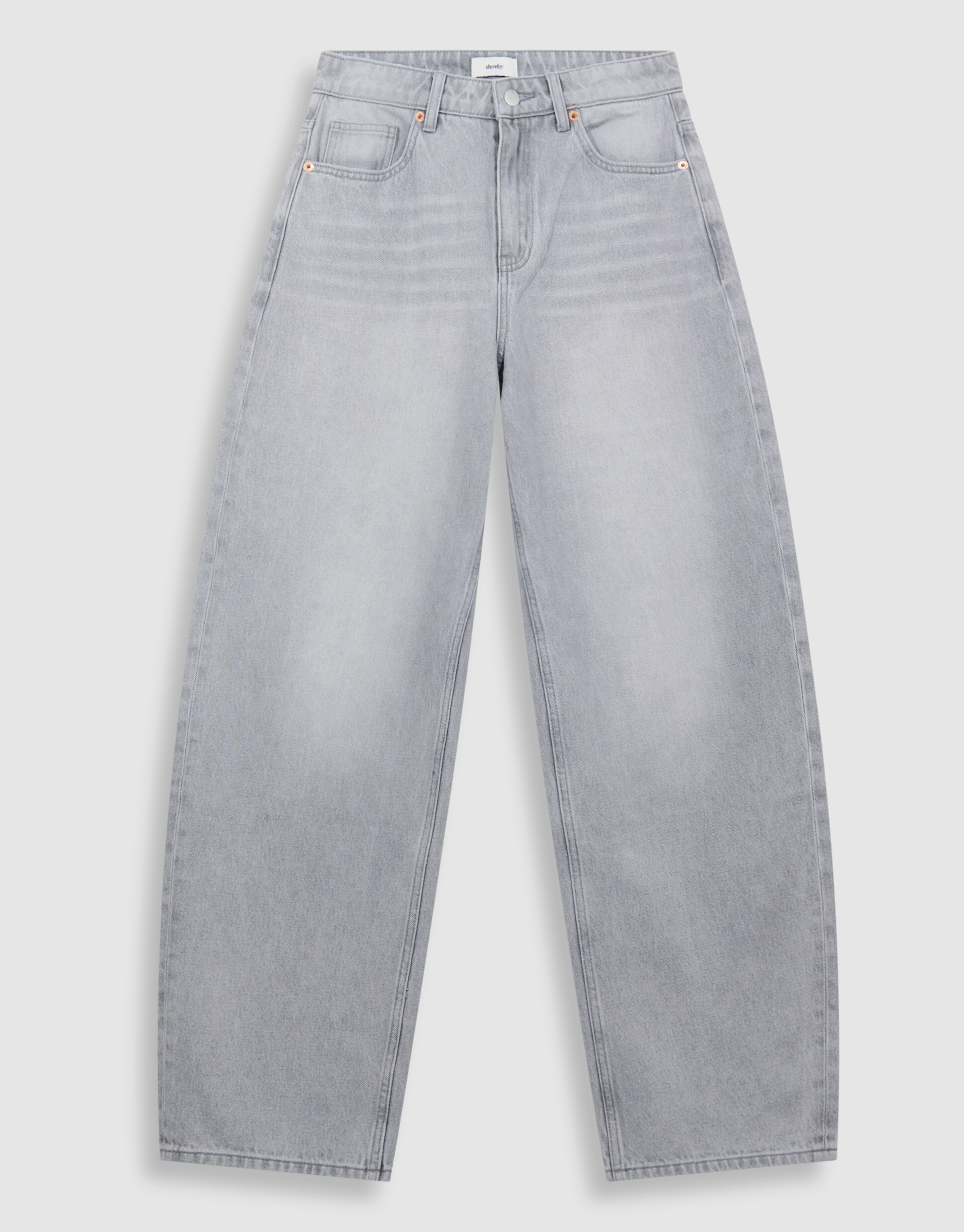 Baggy Fit Jeans Lichtgrijs SHOEBY WOMEN