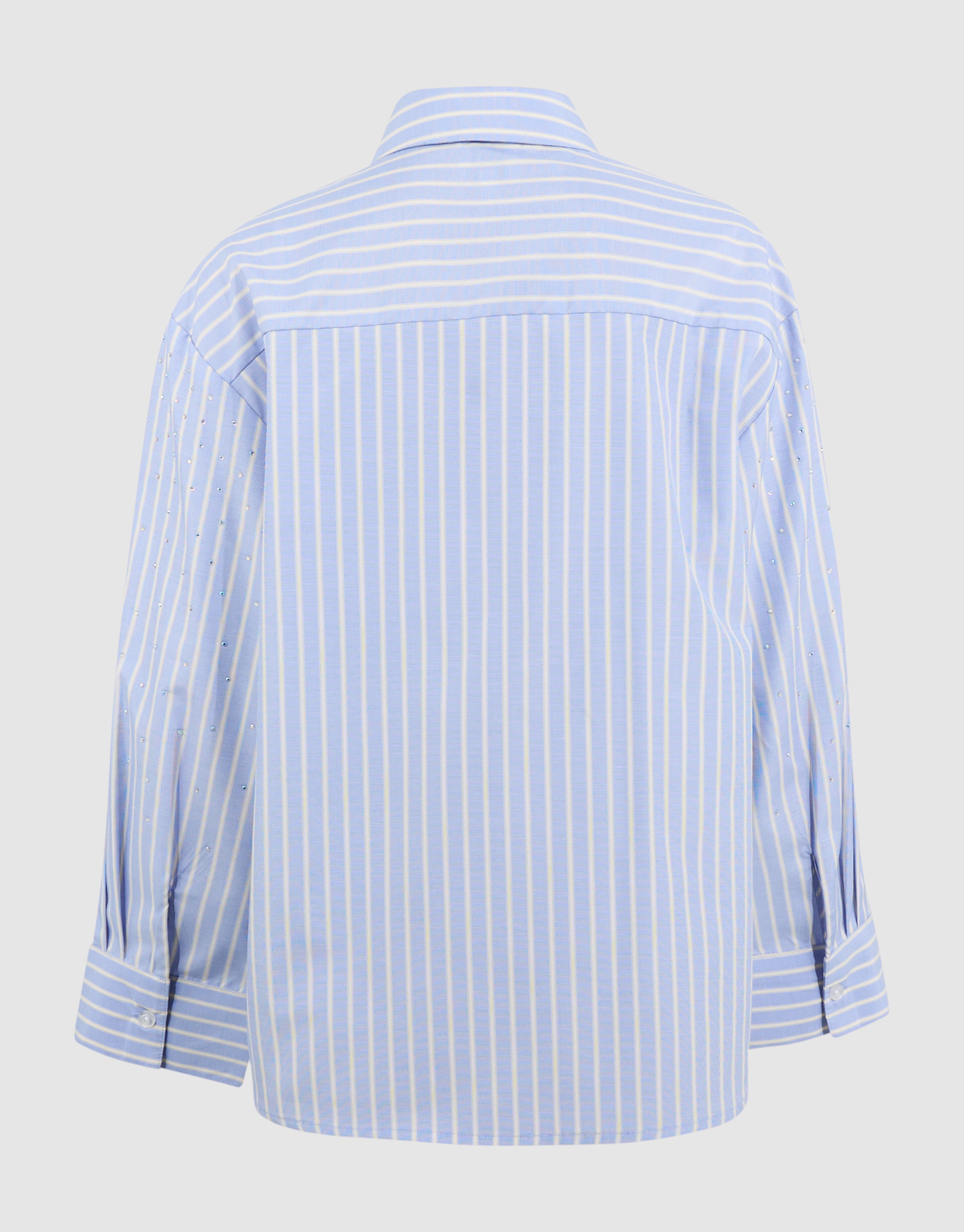 Oversized Fit Poplin Blouse Lichtblauw SHOEBY GIRLS
