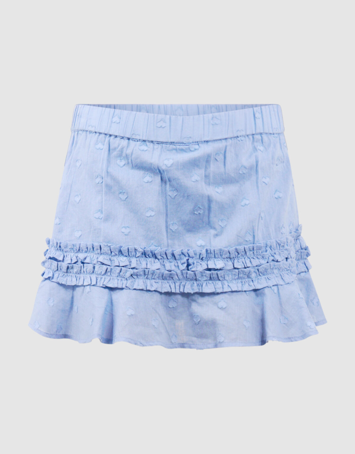 Ruffle Heart Mini Rok Lichtblauw SHOEBY GIRLS
