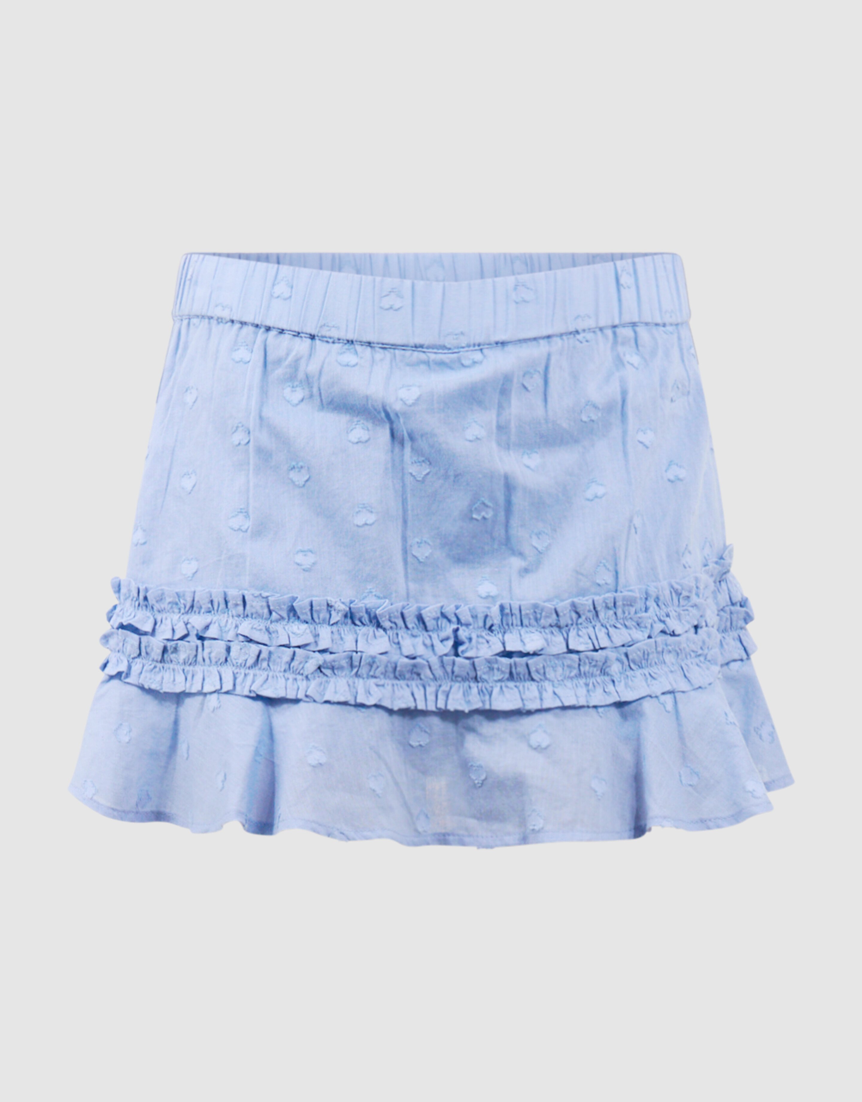 Ruffle Heart Mini Rok Lichtblauw SHOEBY GIRLS