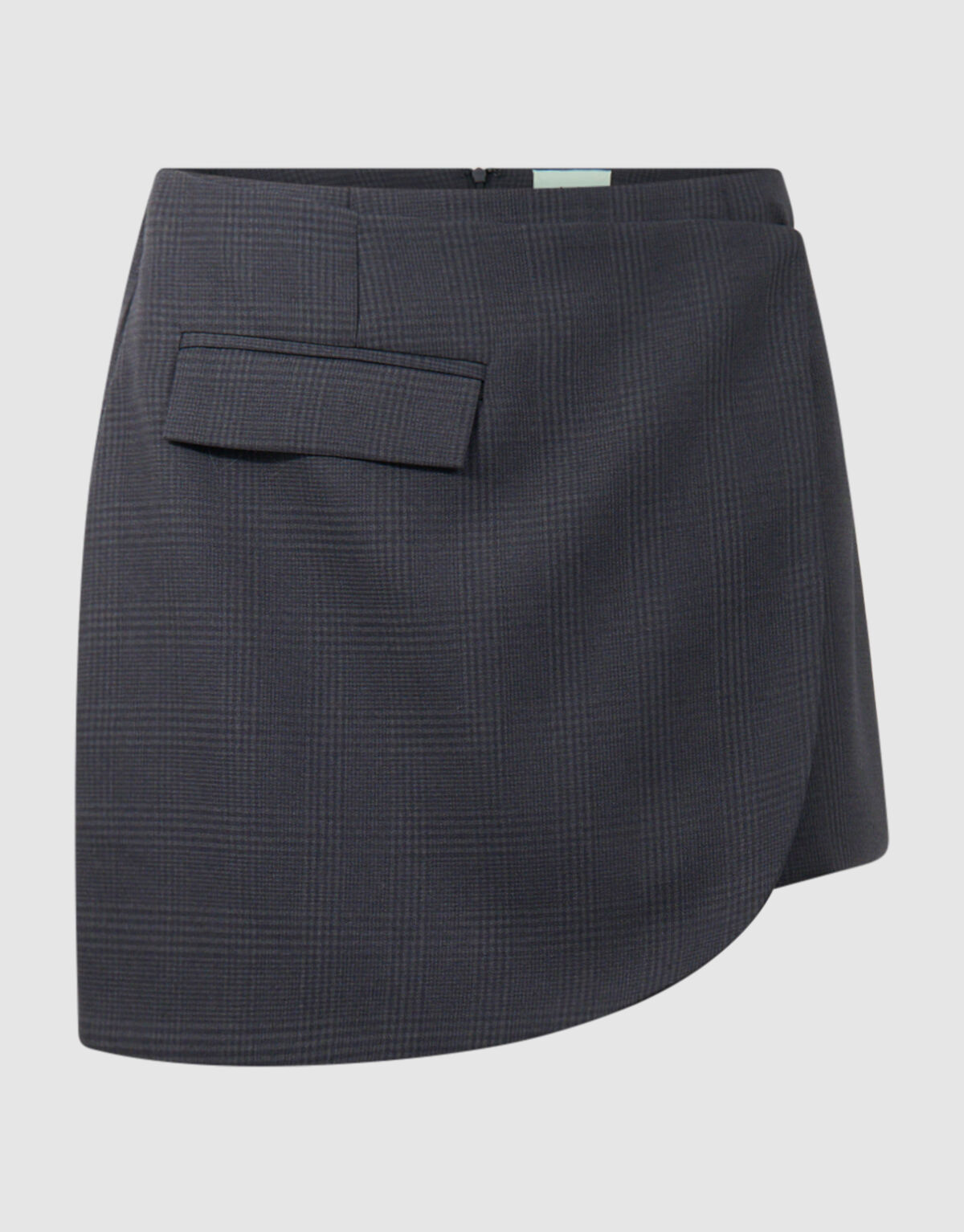 Ruiten Mini Rok Donkergrijs SHOEBY WOMEN