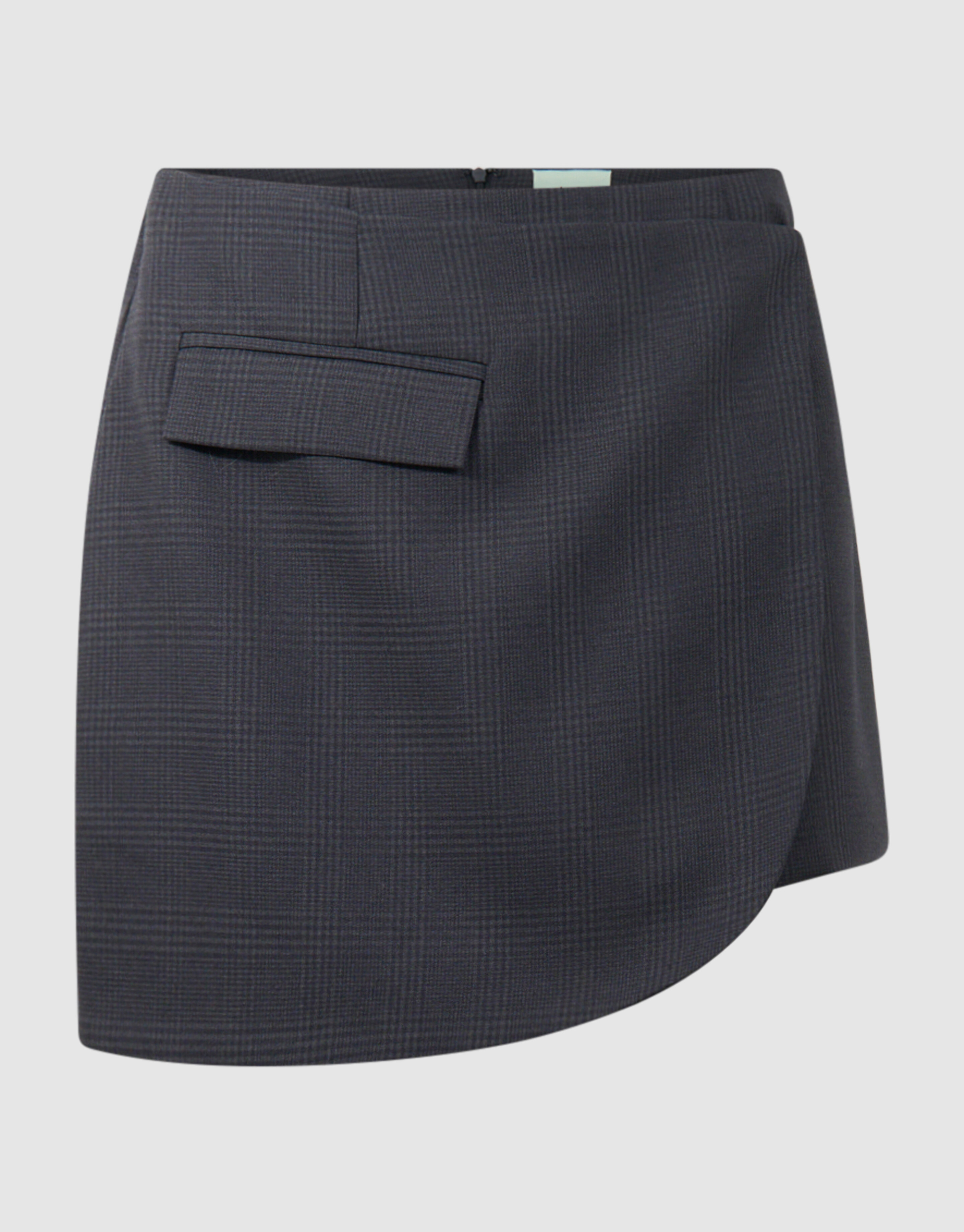 Ruiten Mini Rok Donkergrijs SHOEBY WOMEN