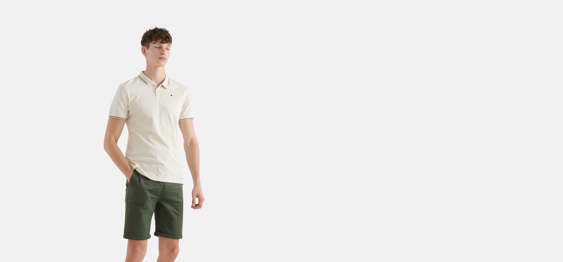 Jog Denim Short Olijfgroen SHOEBY MEN