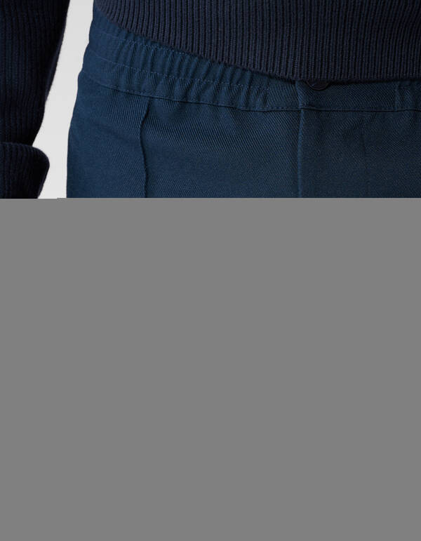 Twill Pintuck Broek Donkerblauw SHOEBY MEN