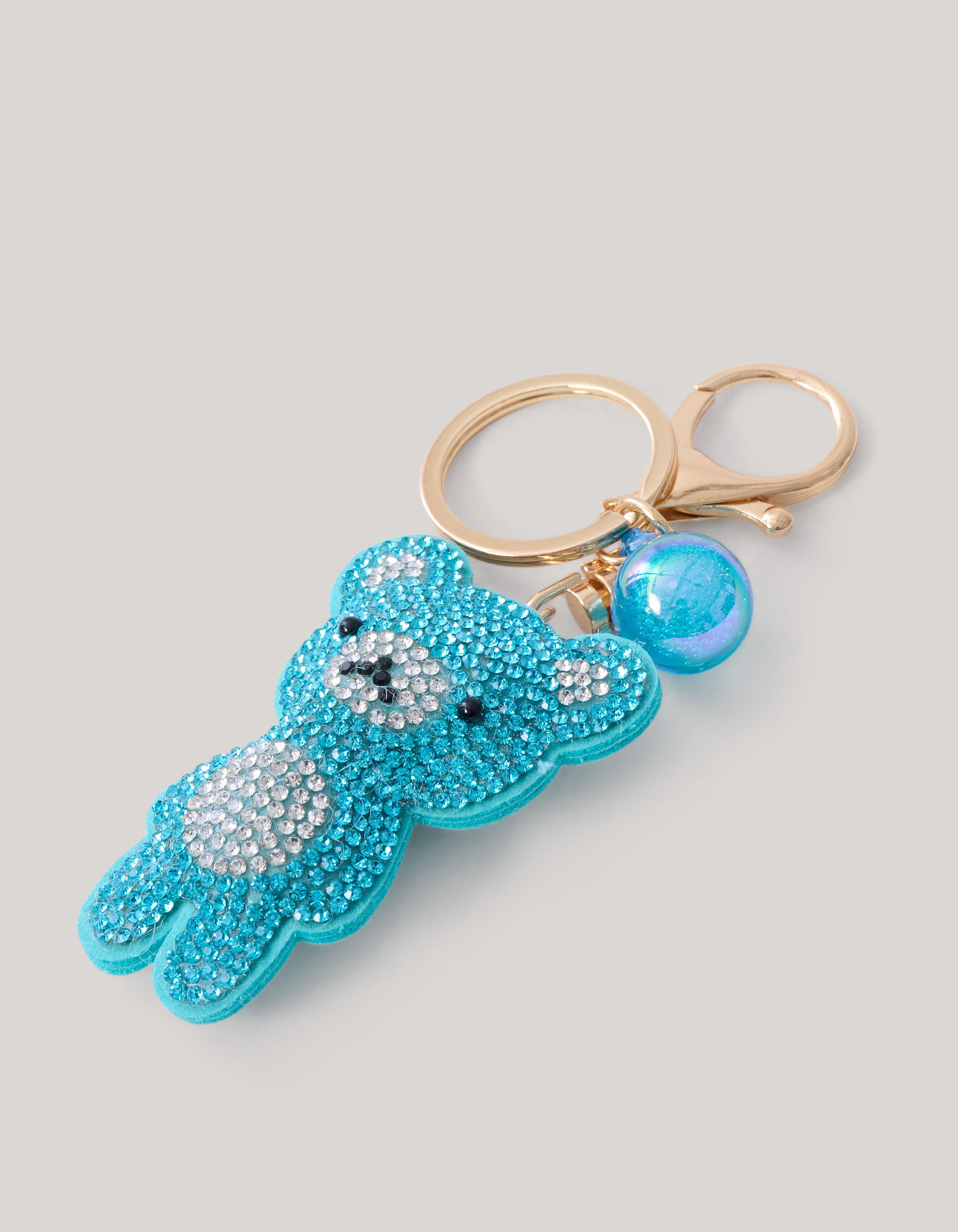 Strass Beer Sleutelhanger Blauw SHOEBY ACCESSOIRES