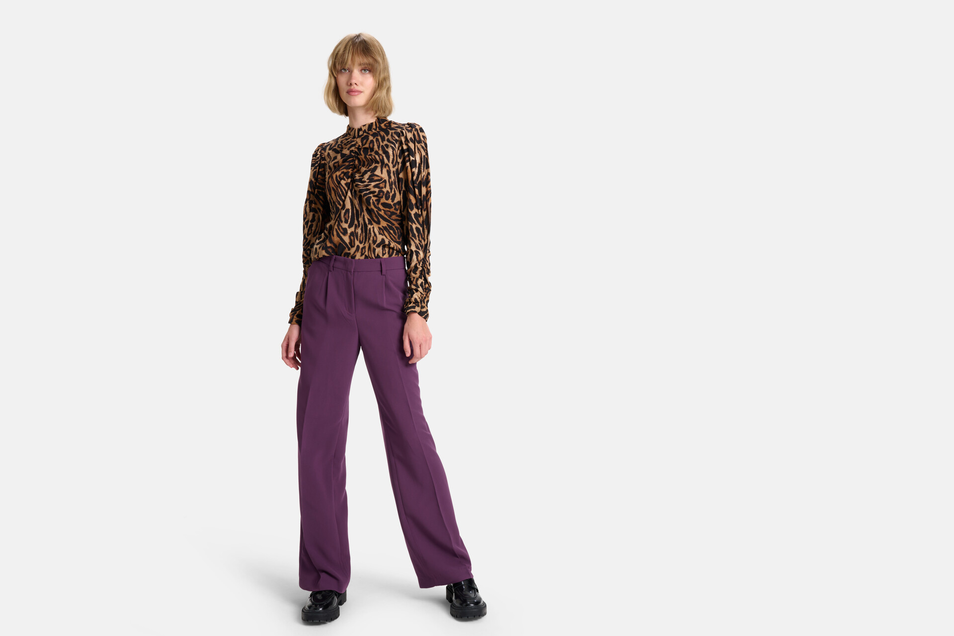 Loose Fit Pantalon Paars SHOEBY WOMEN
