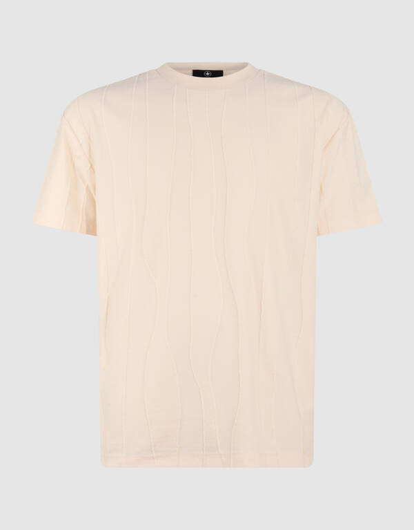 Wavy Line T-shirt Lichtgeel SHOEBY MEN