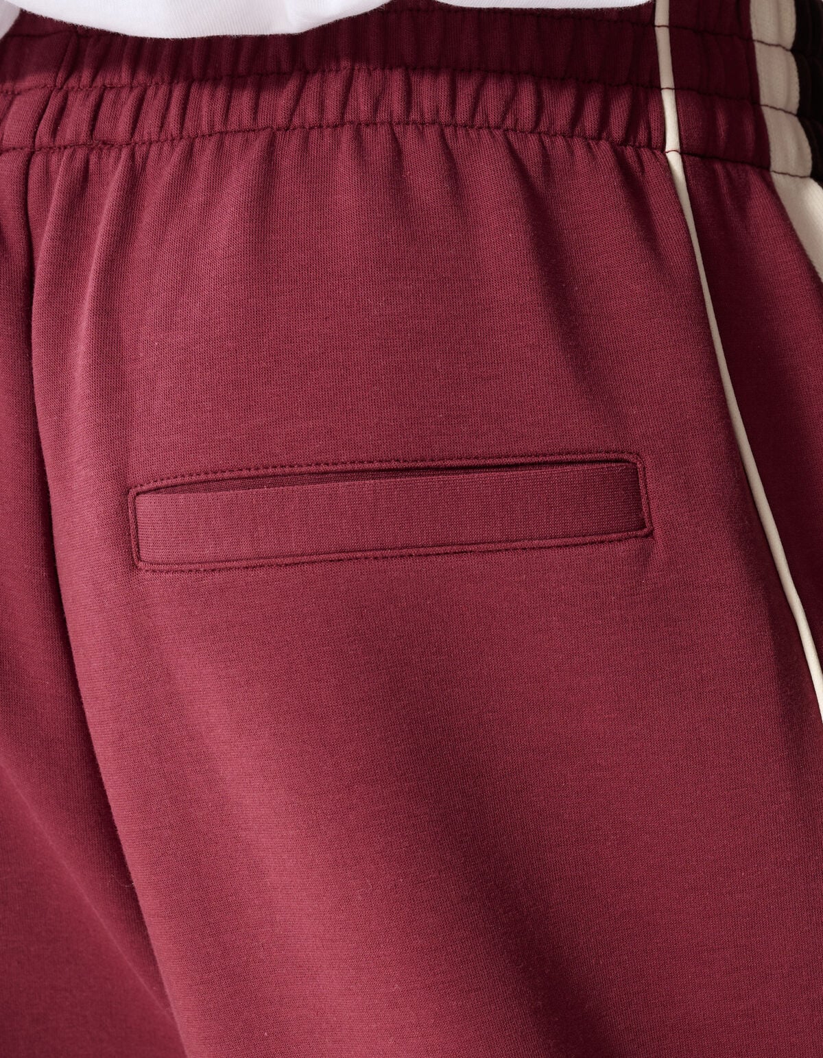 Sporty Tape Wide Leg Fit Broek Donkerrood SHOEBY WOMEN