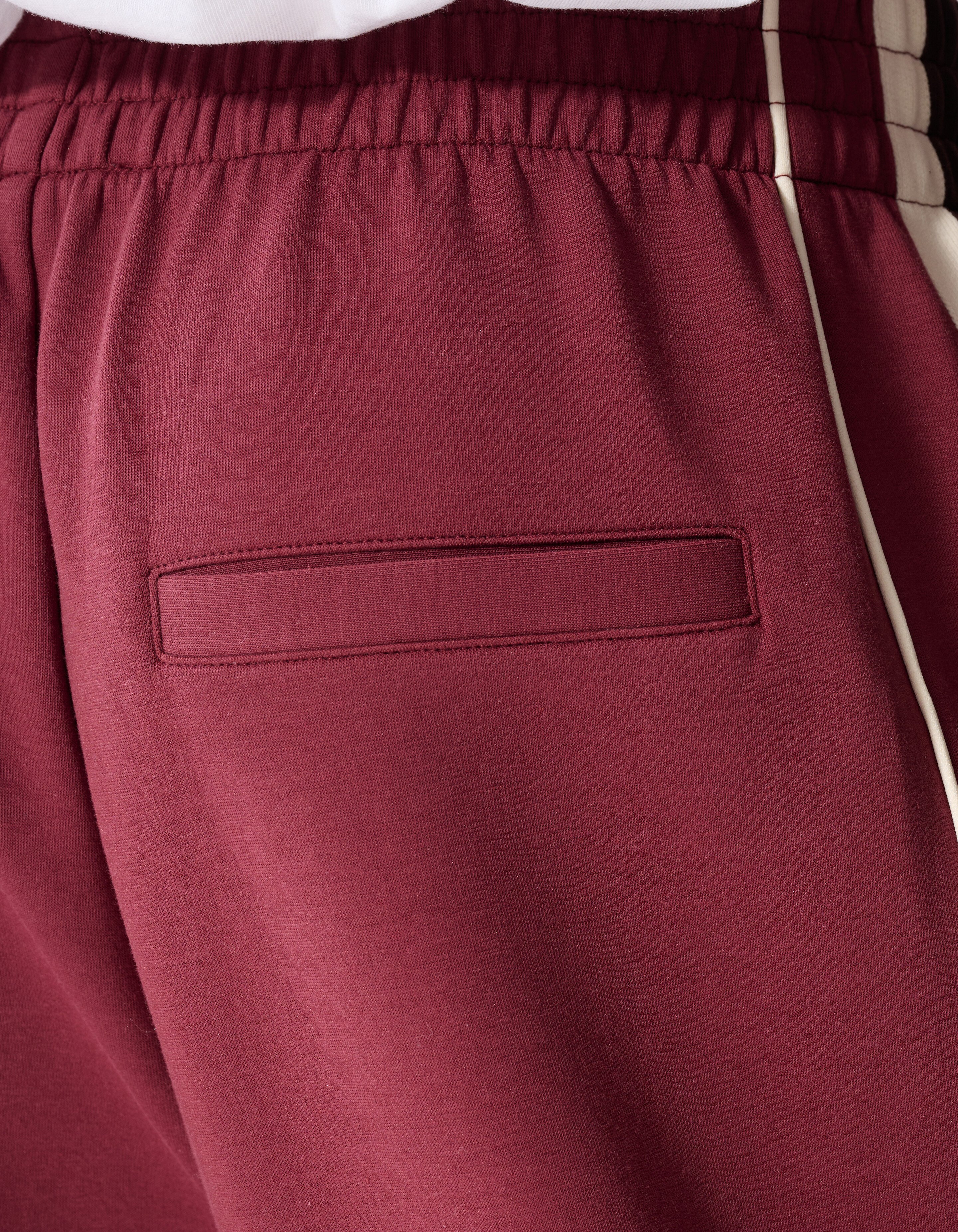 Sporty Tape Wide Leg Fit Broek Donkerrood SHOEBY WOMEN