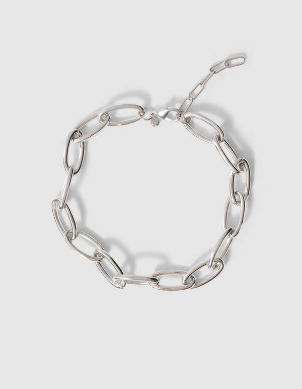 Oval Chain Ketting Zilver SHOEBY ACCESSOIRES
