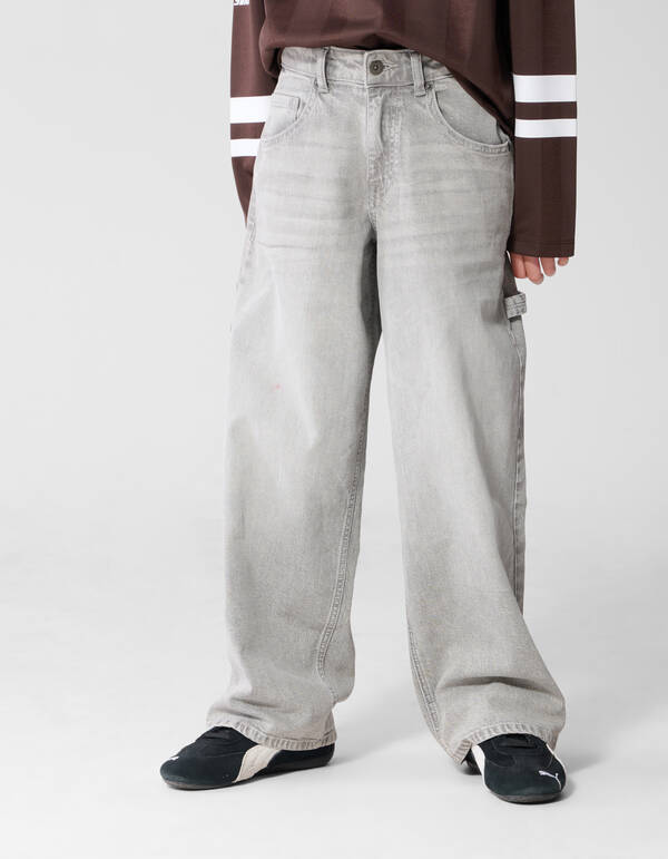 Ultra Baggy Fit Carpenter Jeans Lichtgrijs SHOEBY BOYS
