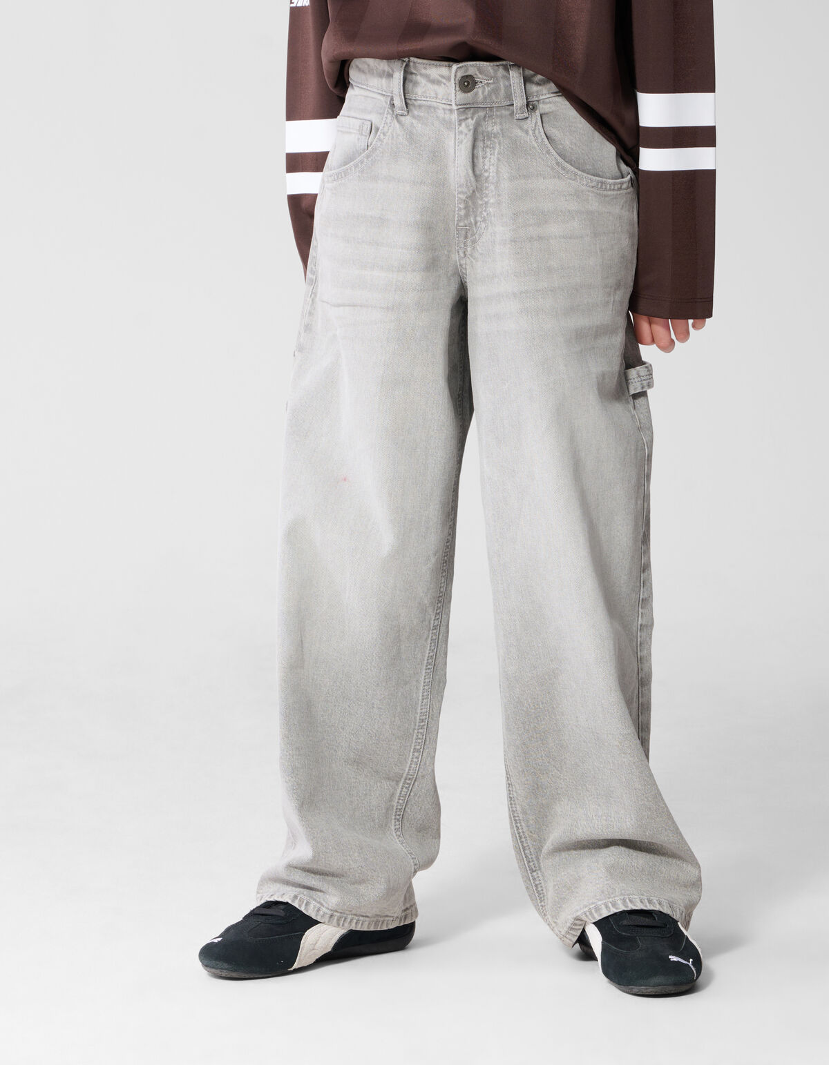 Ultra Baggy Fit Carpenter Jeans Lichtgrijs SHOEBY BOYS