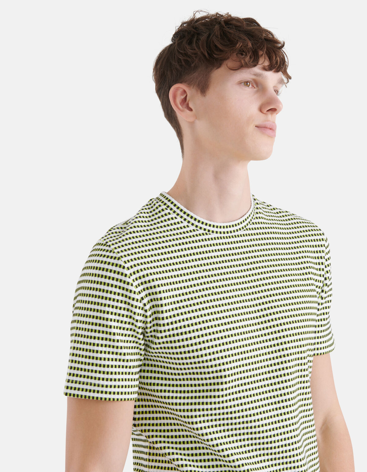 Structuur T-shirt Lichtgroen SHOEBY MEN