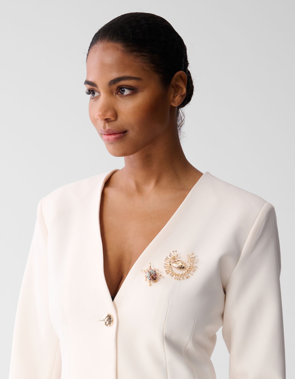 Strass Broche Set Goud By Fred SHOEBY ACCESSOIRES