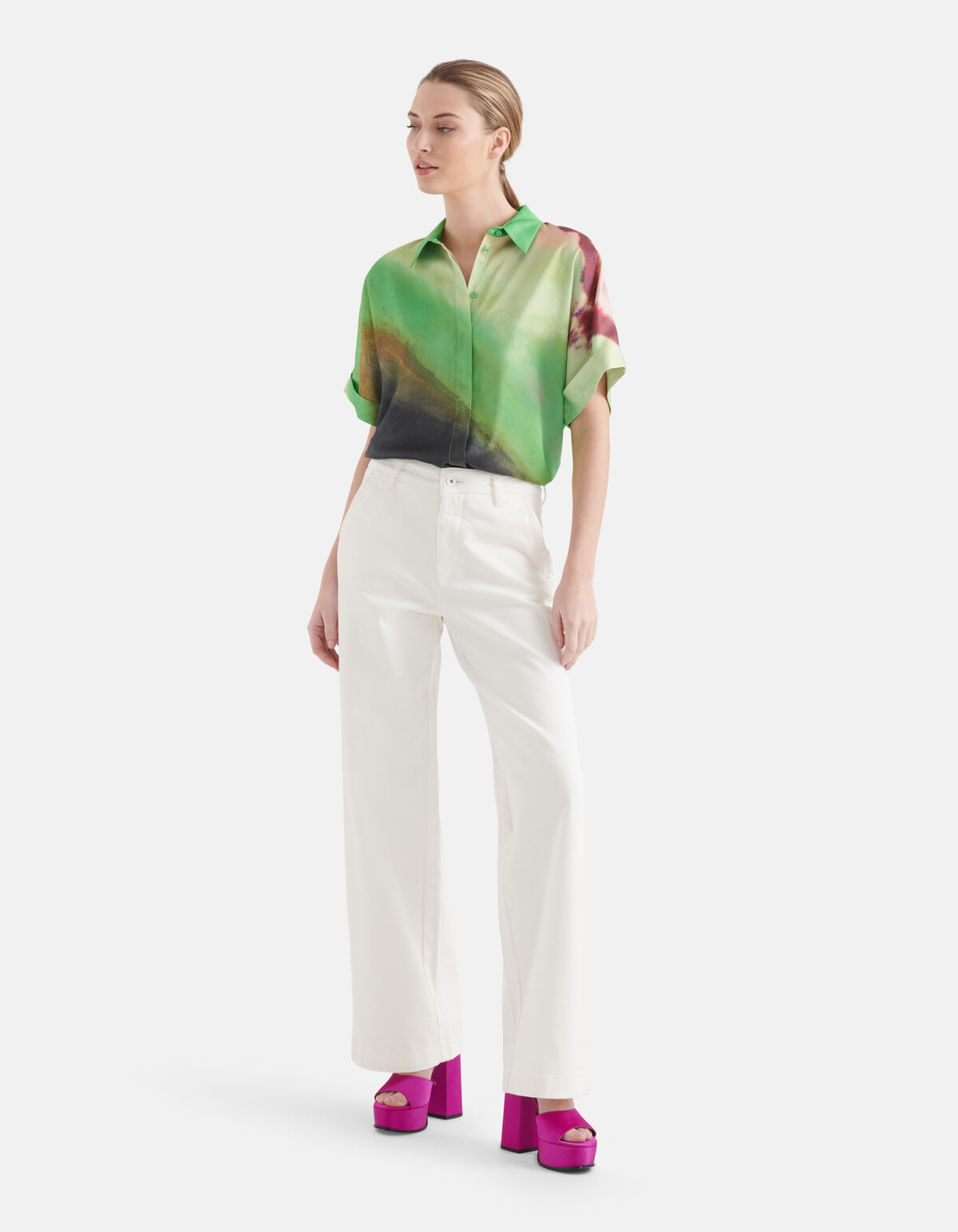 Wide Leg Jeans Gebroken Wit SHOEBY WOMEN