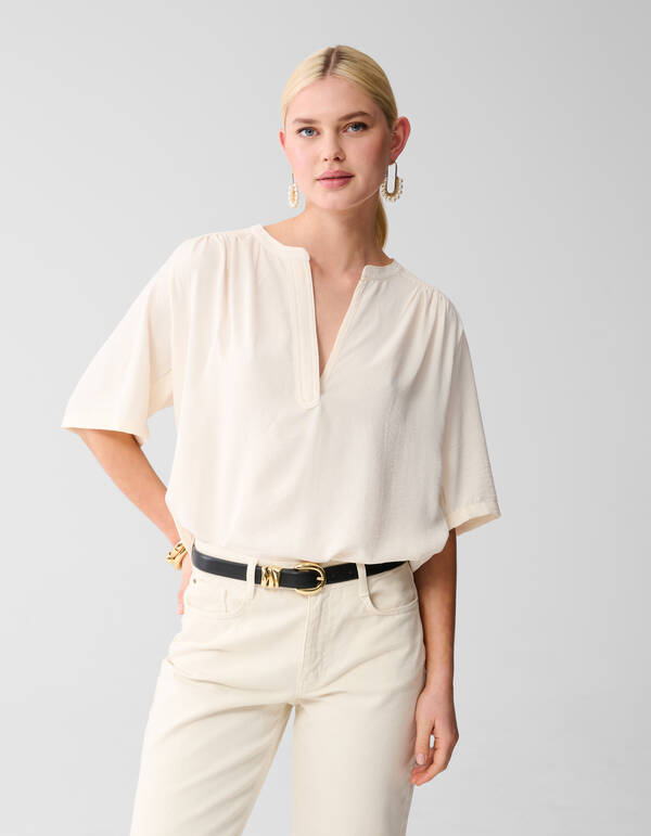 Twist Blouse Gebroken Wit SHOEBY WOMEN